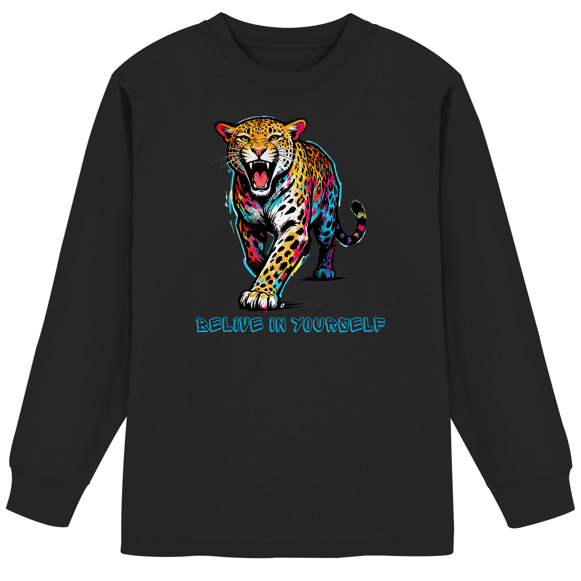 BIY Leopard - Organic Heavy Oversized Longsleeve T-Shirt
