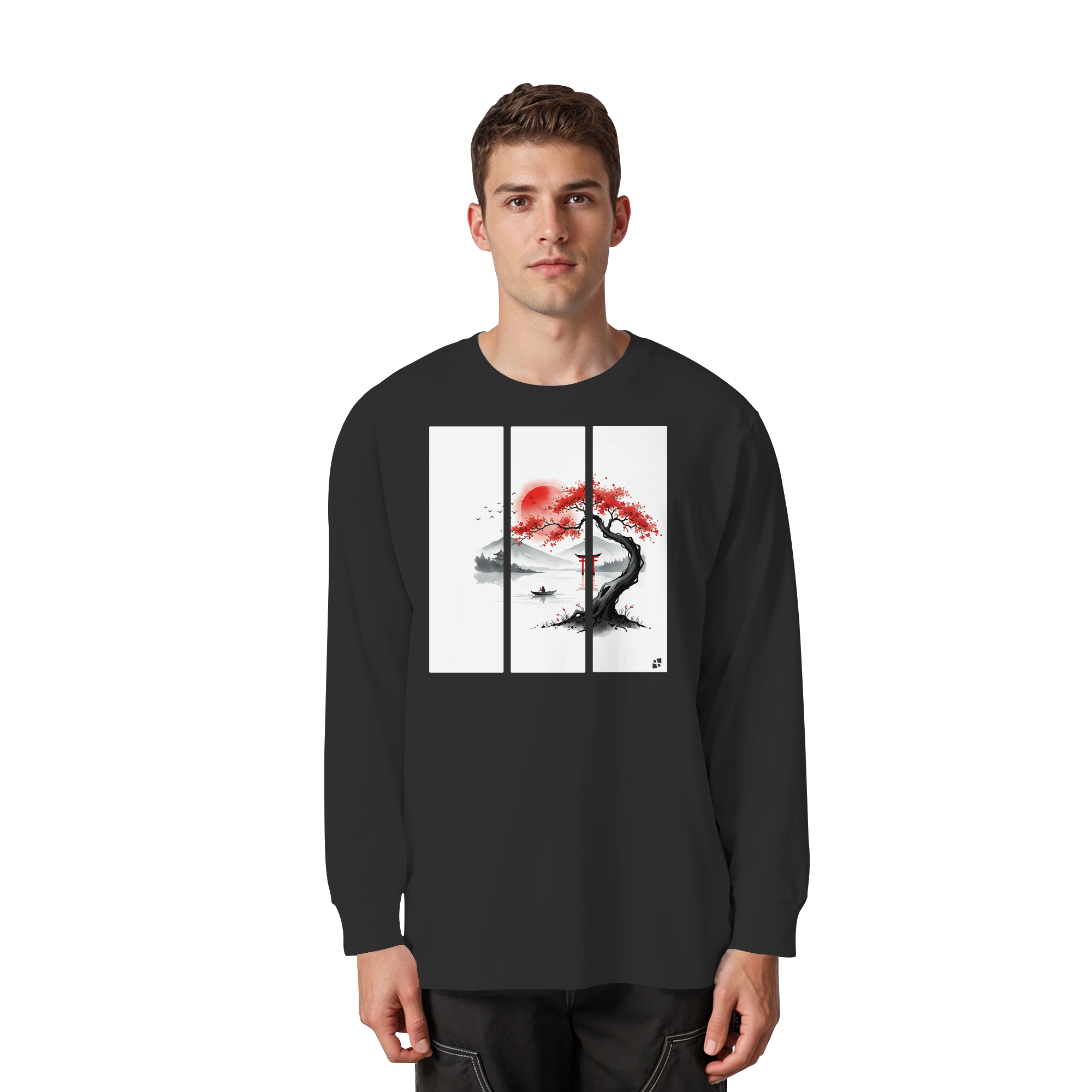 Kirschblüten Vibes - Organic Heavy Oversized Longsleeve T-Shirt