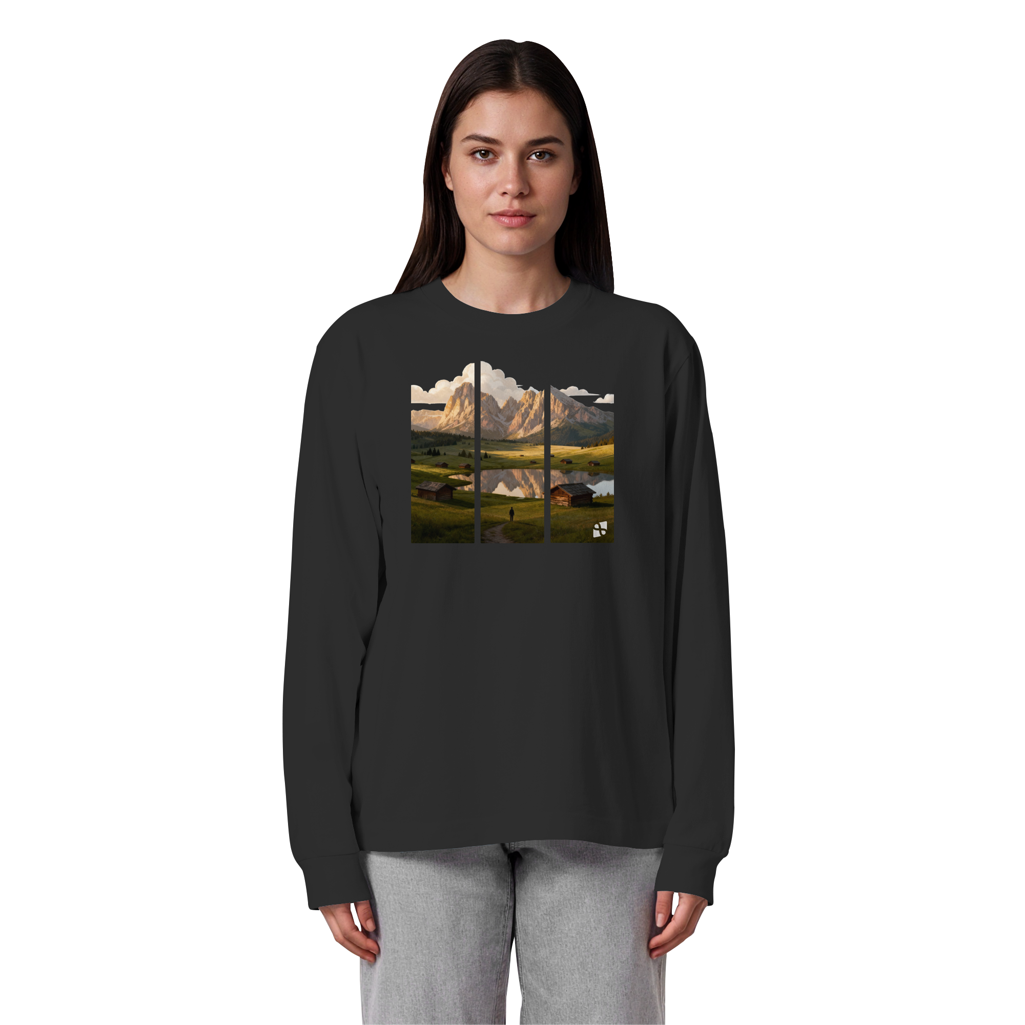 Mountainview - Organic Heavy Oversized Longsleeve T-Shirt