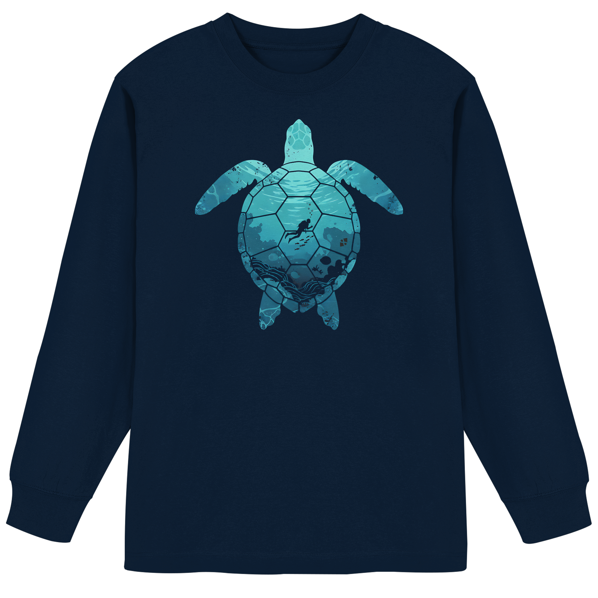 Deep Sea Turtle - Organic Heavy Oversized Longsleeve T-Shirt