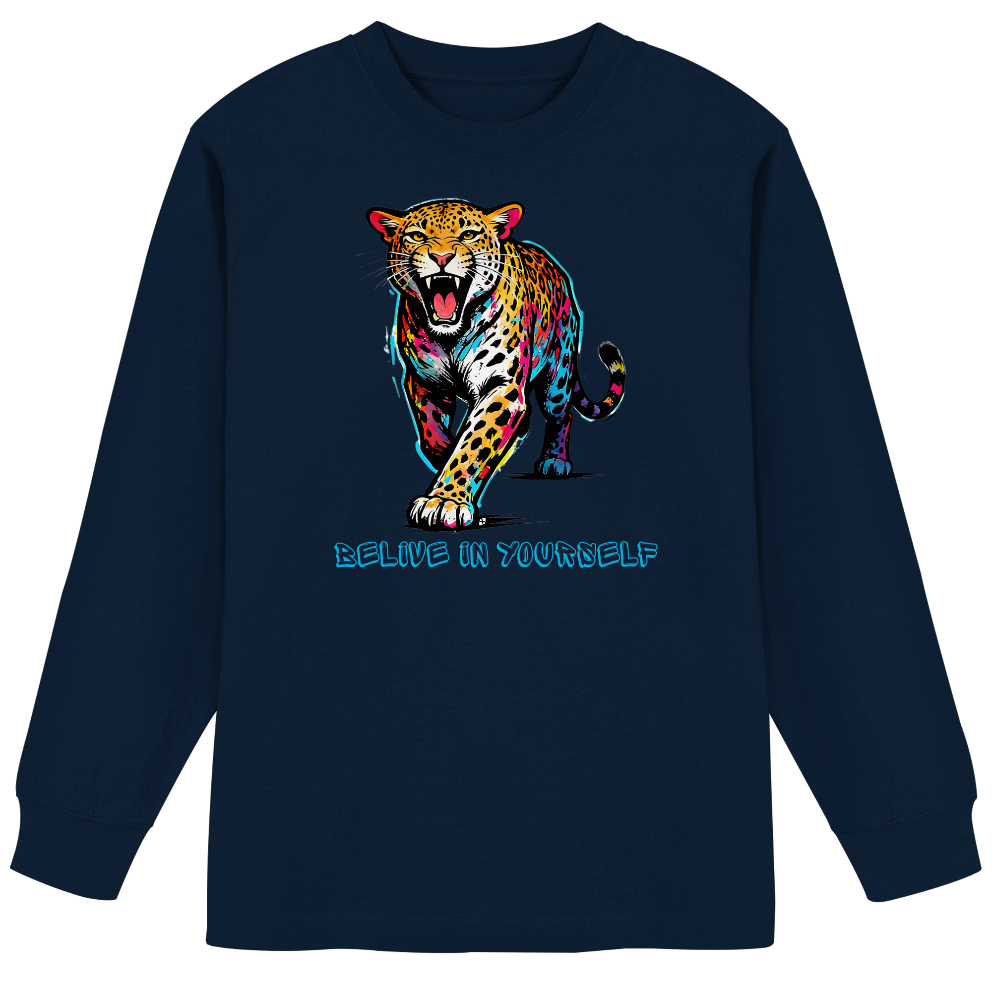 BIY Leopard - Organic Heavy Oversized Longsleeve T-Shirt