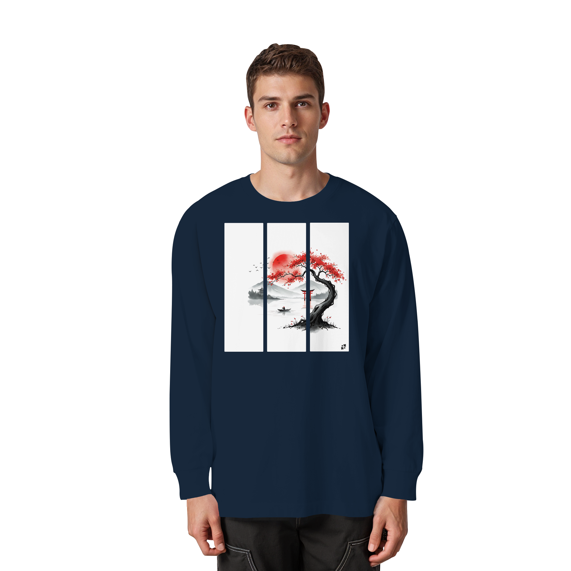 Kirschblüten Vibes - Organic Heavy Oversized Longsleeve T-Shirt