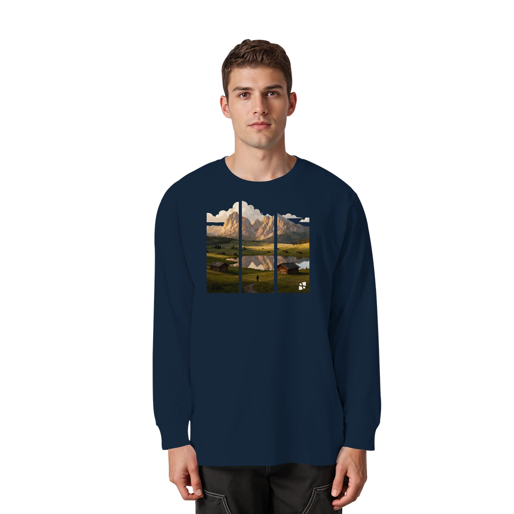 Mountainview - Organic Heavy Oversized Longsleeve T-Shirt