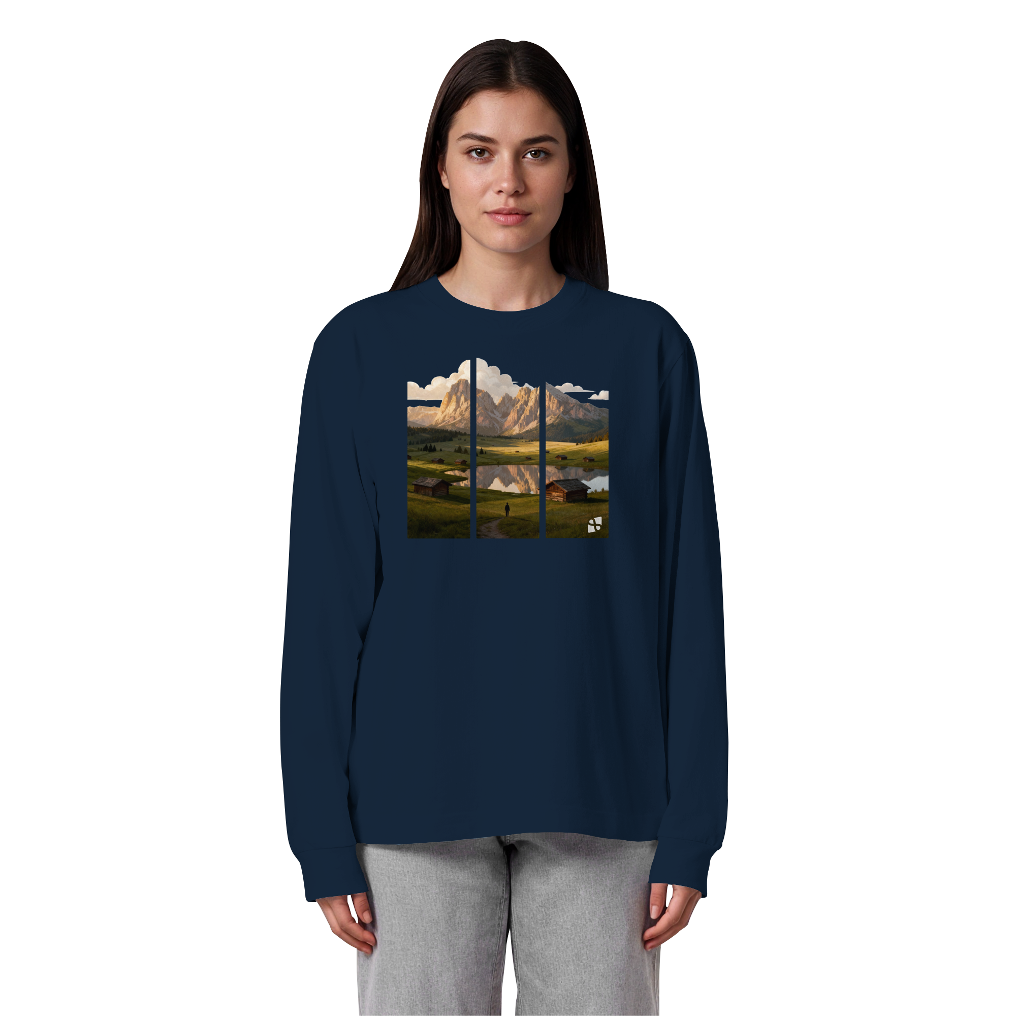 Mountainview - Organic Heavy Oversized Longsleeve T-Shirt