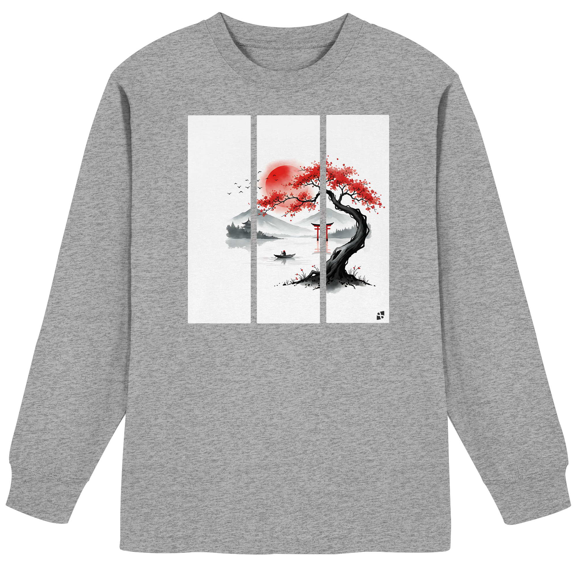 Kirschblüten Vibes - Organic Heavy Oversized Longsleeve T-Shirt