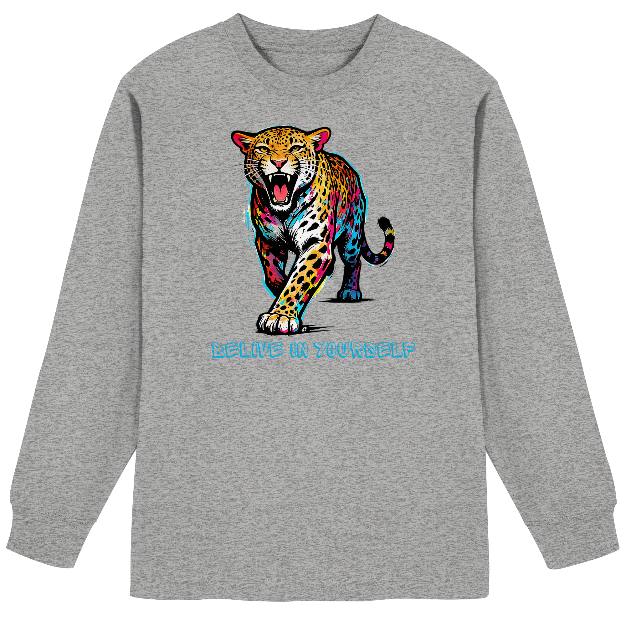 BIY Leopard - Organic Heavy Oversized Longsleeve T-Shirt
