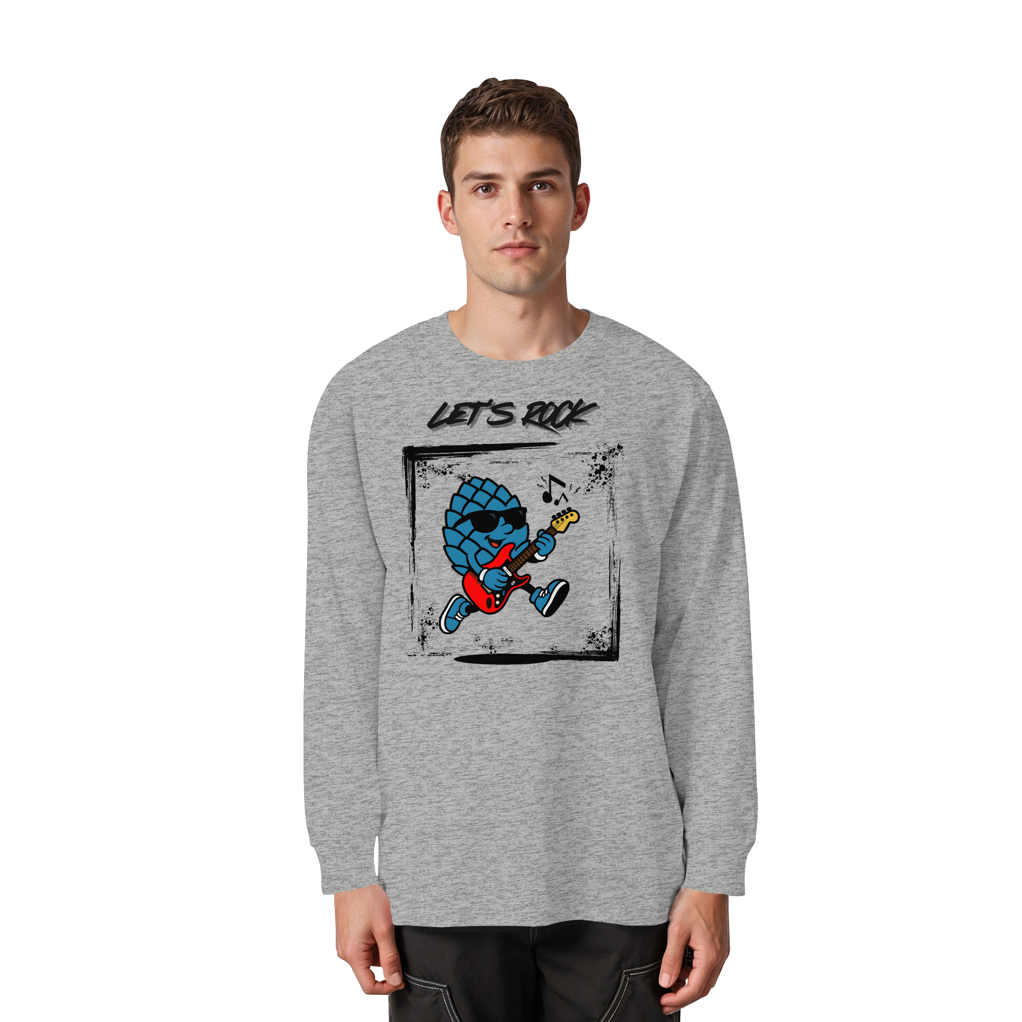 Lets Rock Zirbi - Organic Heavy Oversized Longsleeve T-Shirt