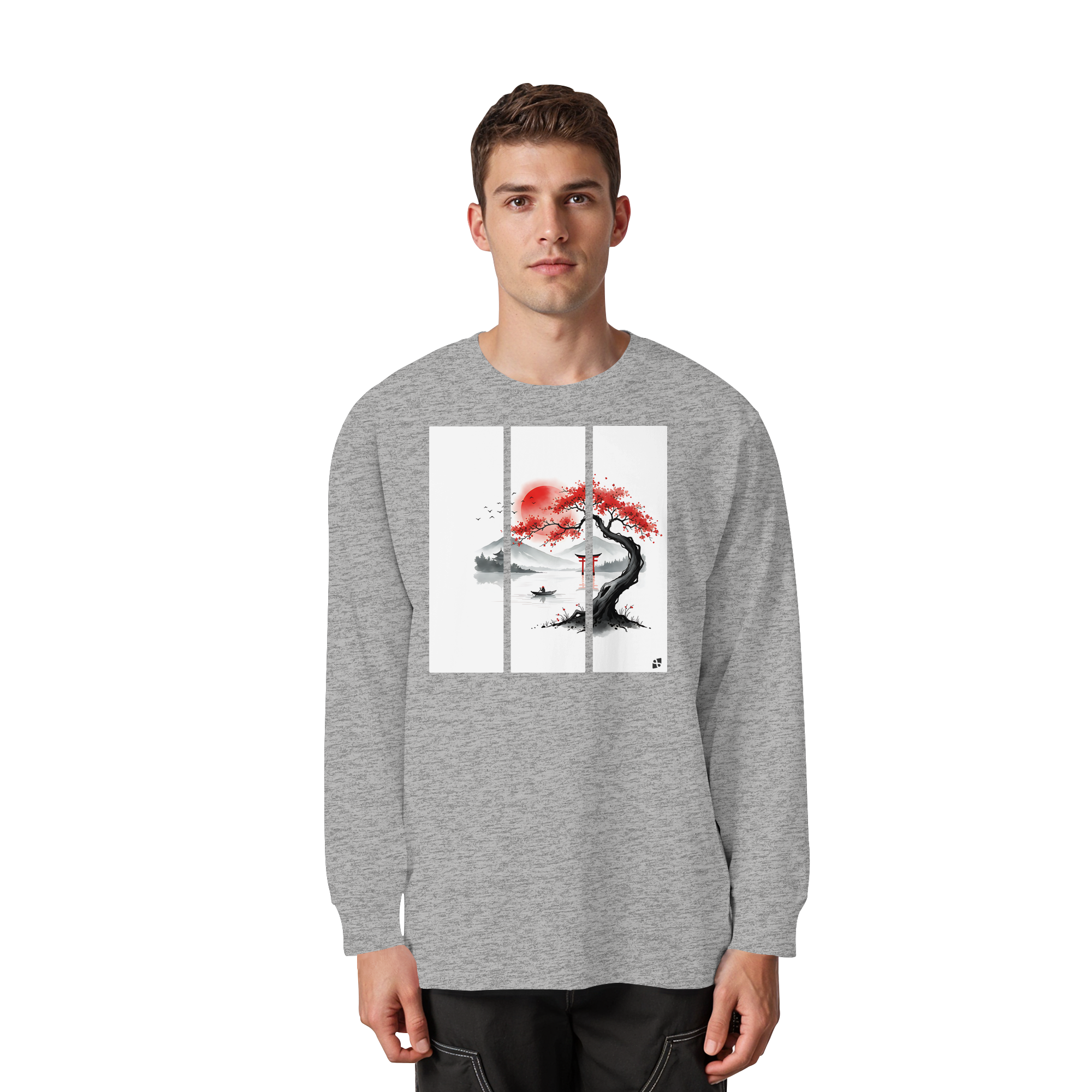 Kirschblüten Vibes - Organic Heavy Oversized Longsleeve T-Shirt