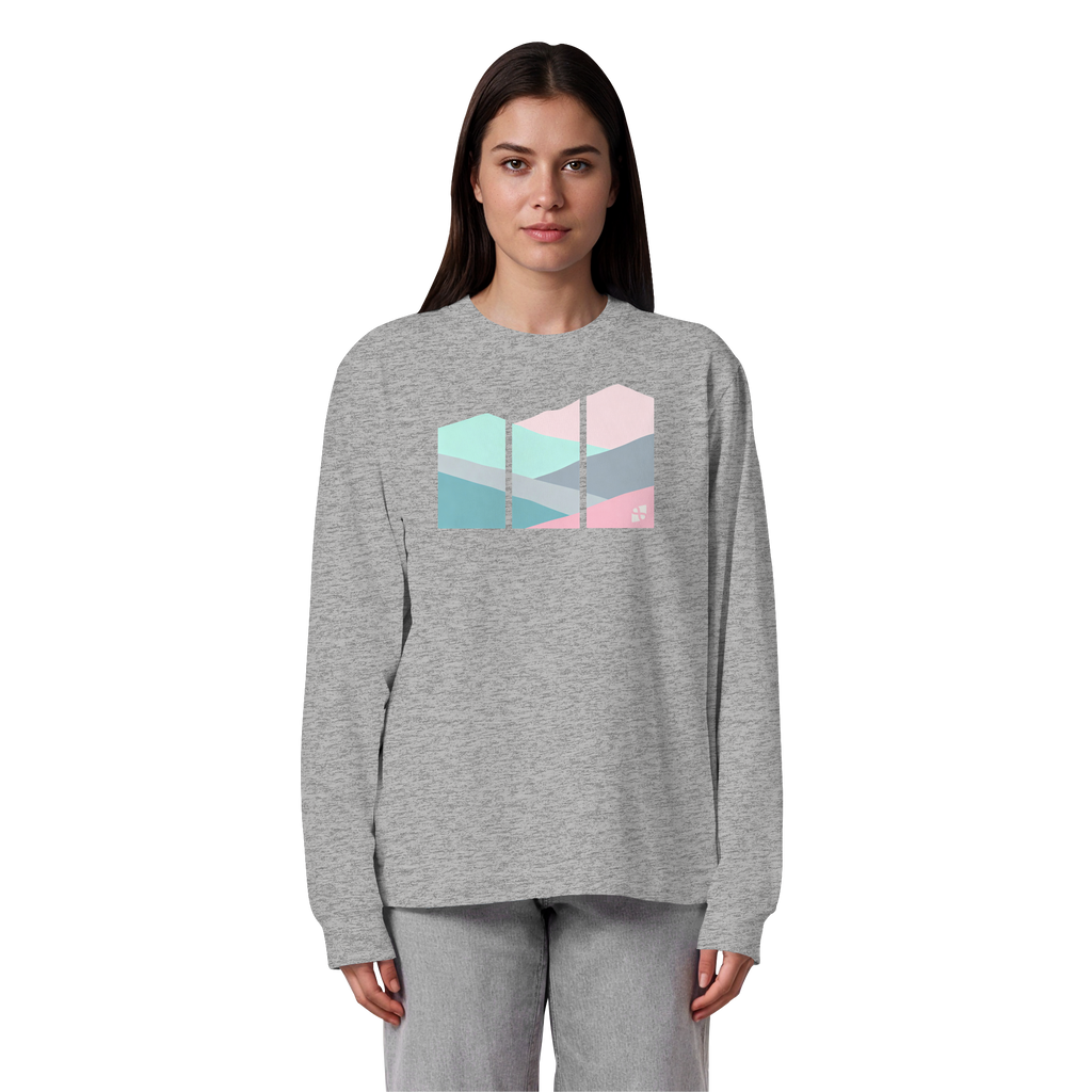Pastell Mountain - Organic Heavy Oversized Longsleeve T-Shirt