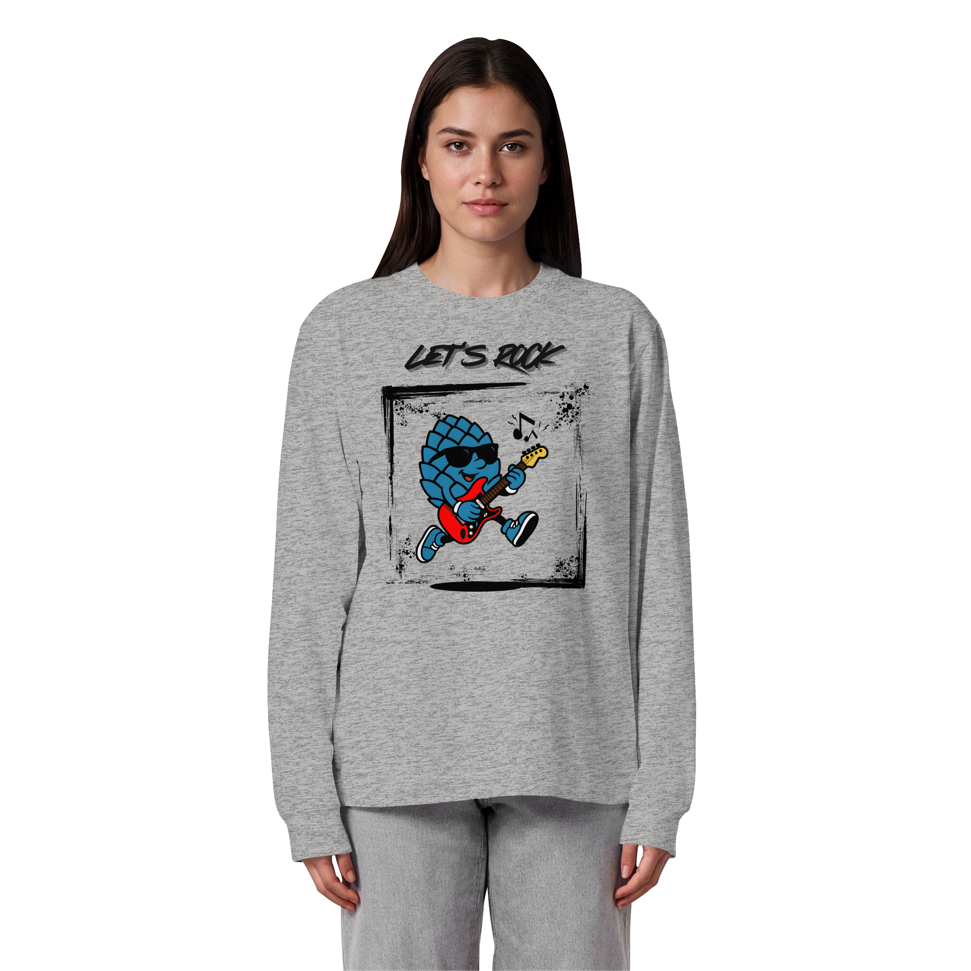 Lets Rock Zirbi - Organic Heavy Oversized Longsleeve T-Shirt