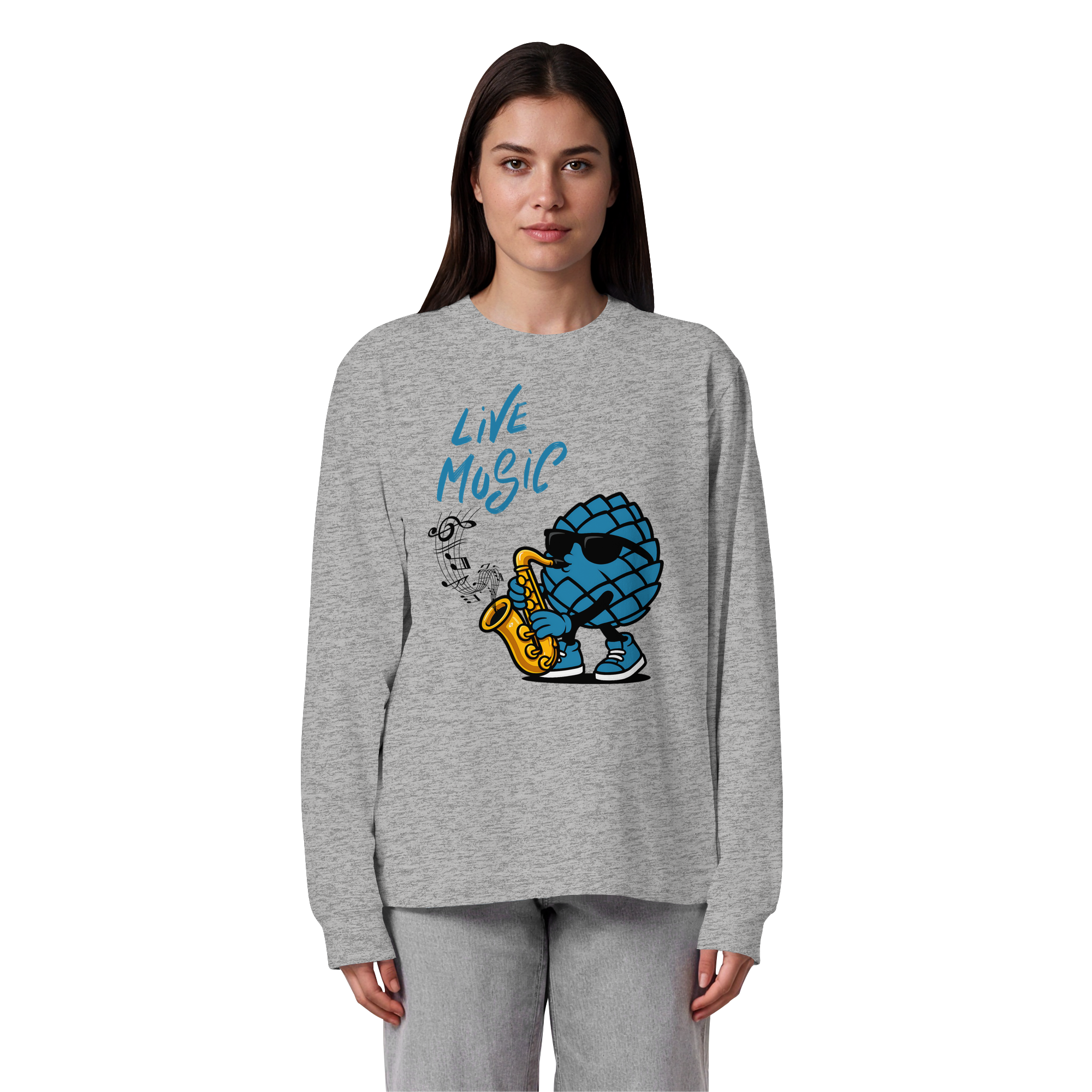 Jazz Zirbi - Organic Heavy Oversized Longsleeve T-Shirt