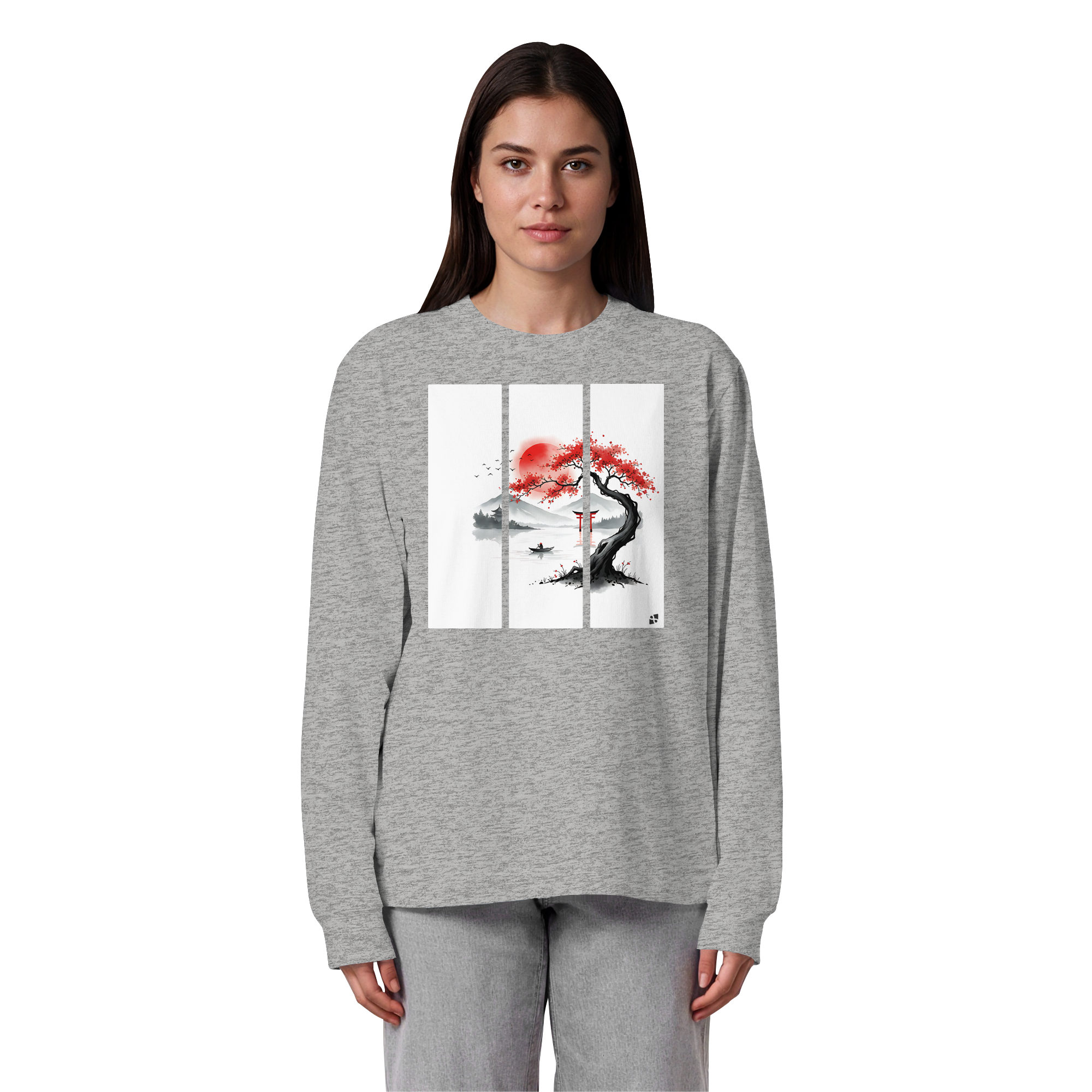 Kirschblüten Vibes - Organic Heavy Oversized Longsleeve T-Shirt