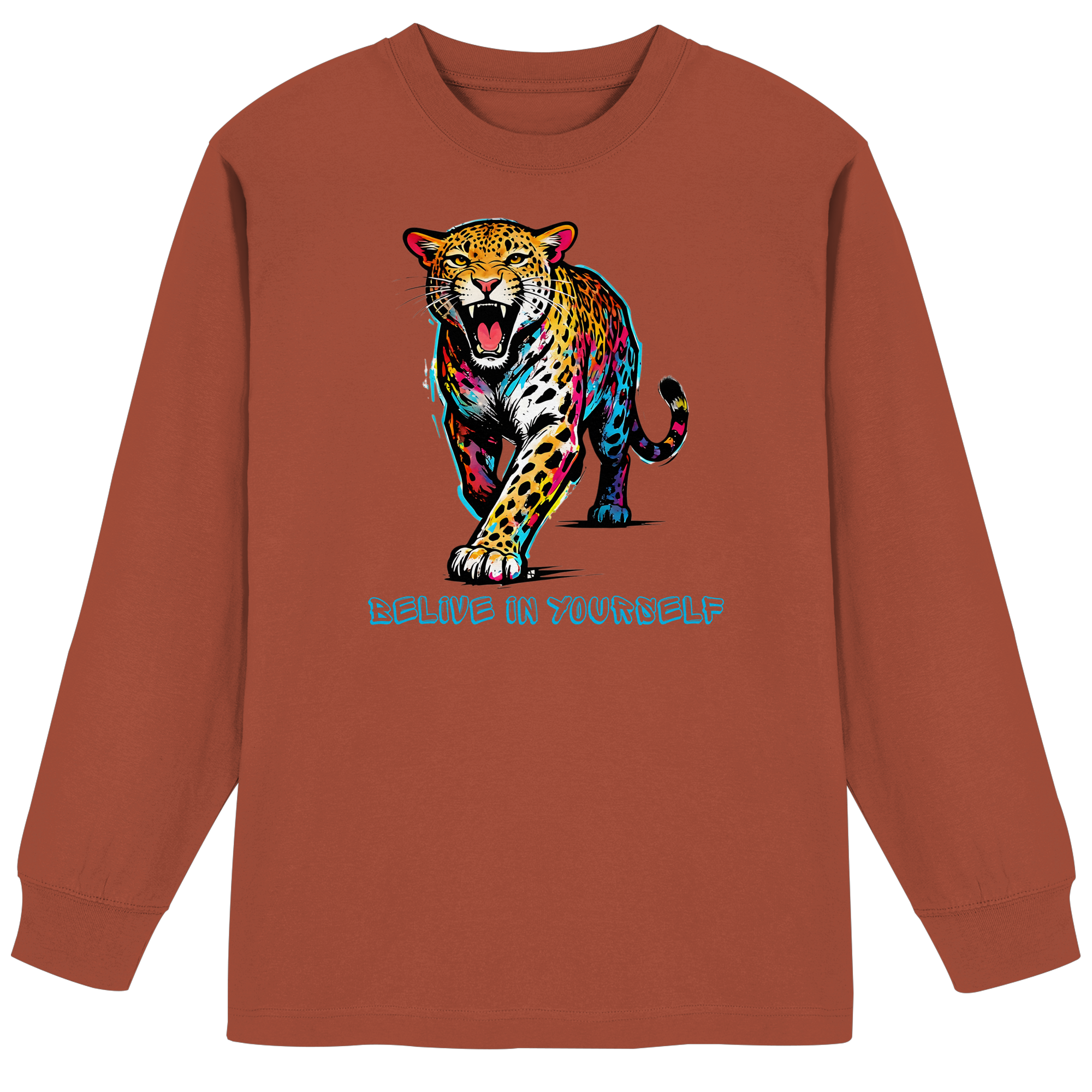 BIY Leopard - Organic Heavy Oversized Longsleeve T-Shirt