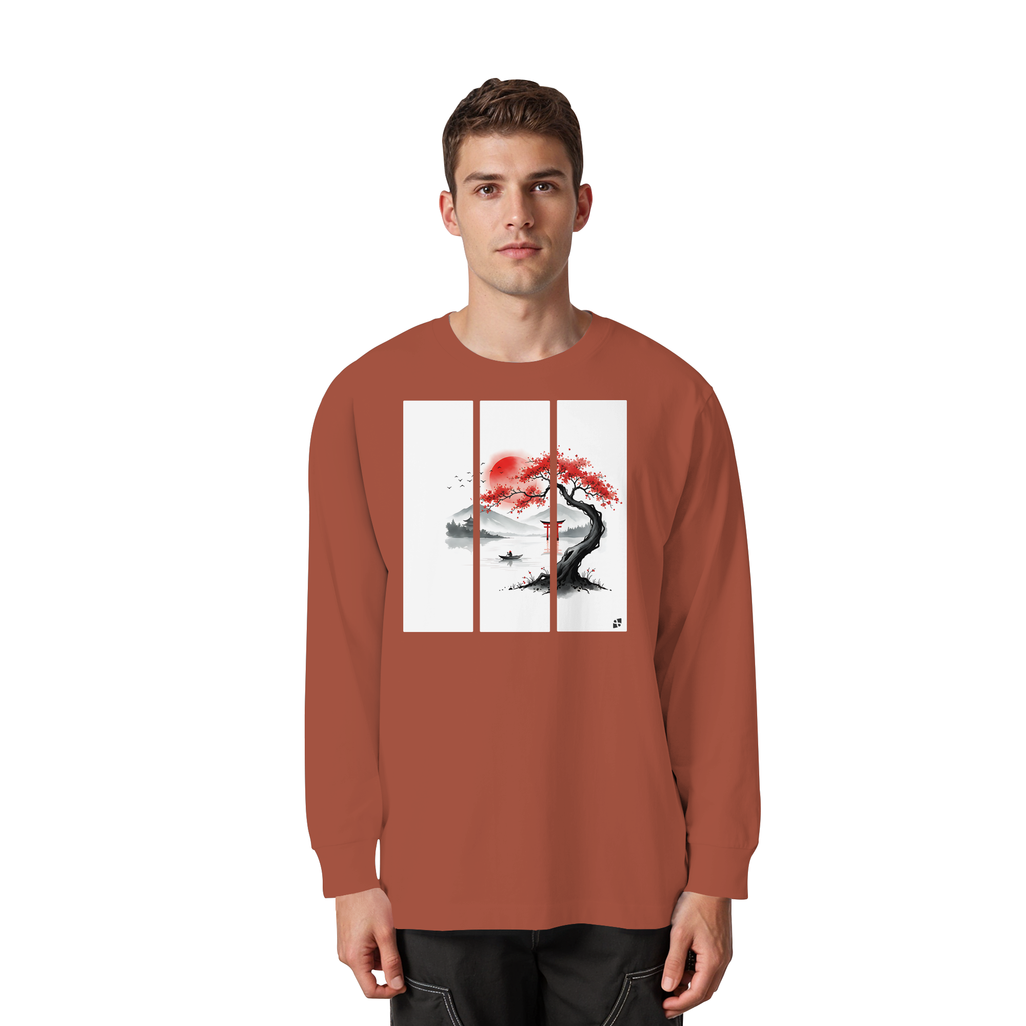 Kirschblüten Vibes - Organic Heavy Oversized Longsleeve T-Shirt