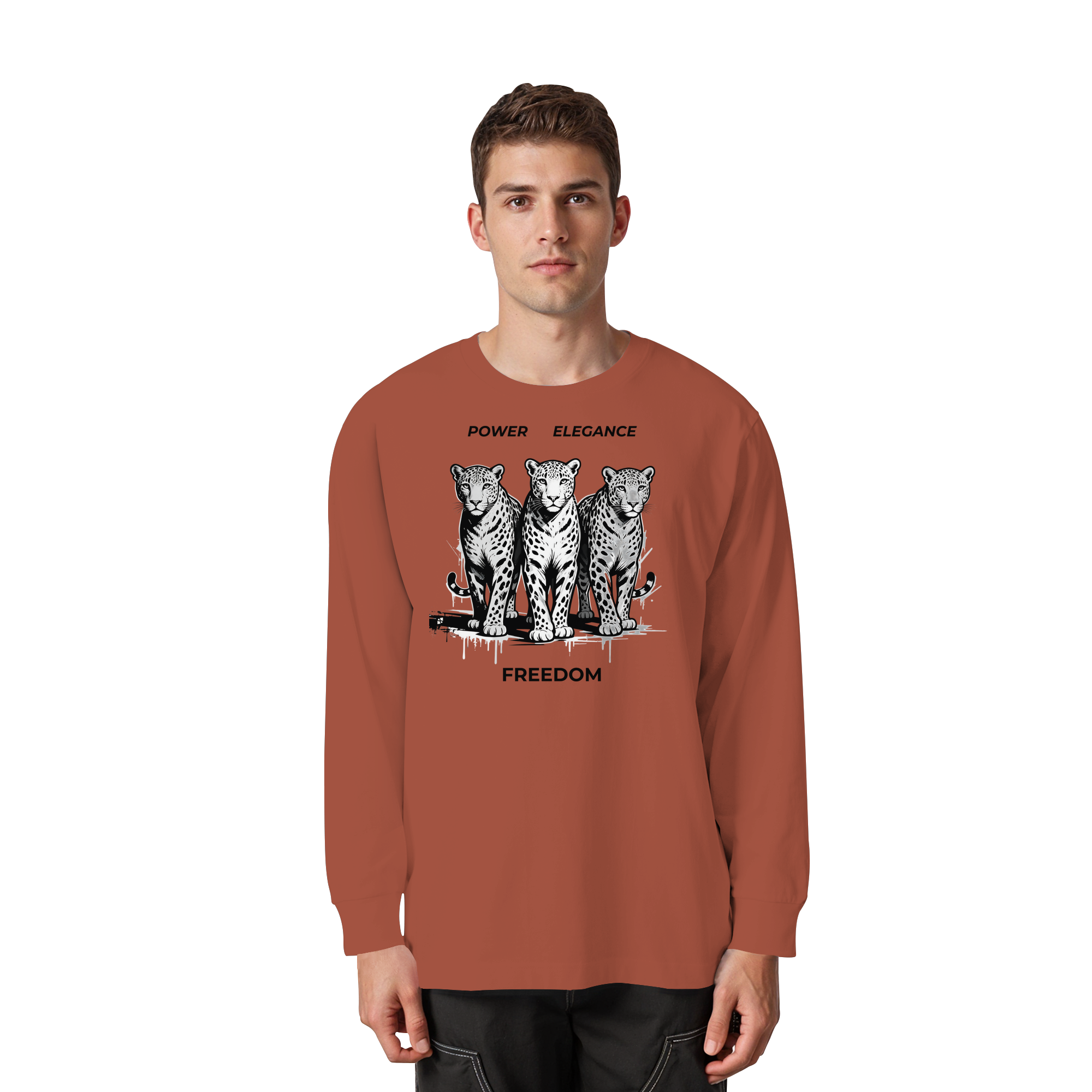 PER Leoparden - Organic Heavy Oversized Longsleeve T-Shirt