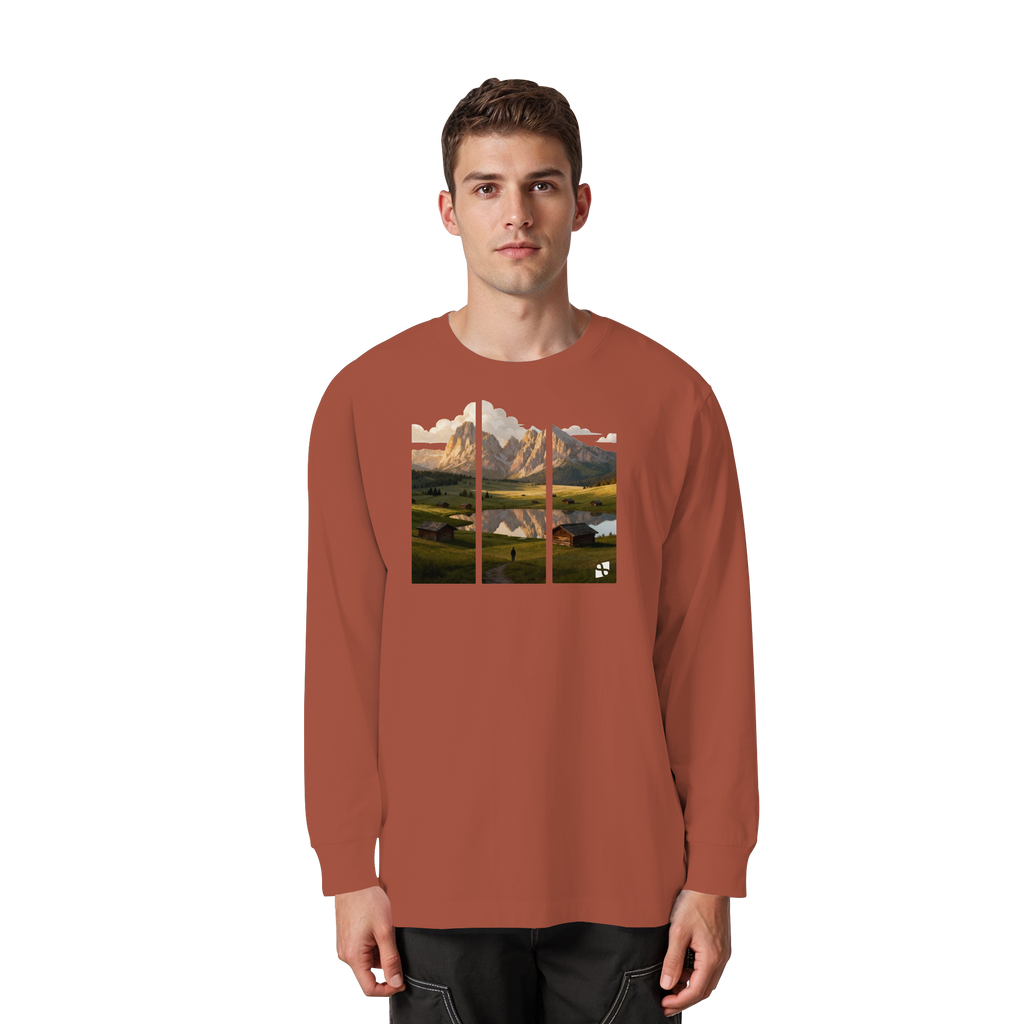 Mountainview - Organic Heavy Oversized Longsleeve T-Shirt