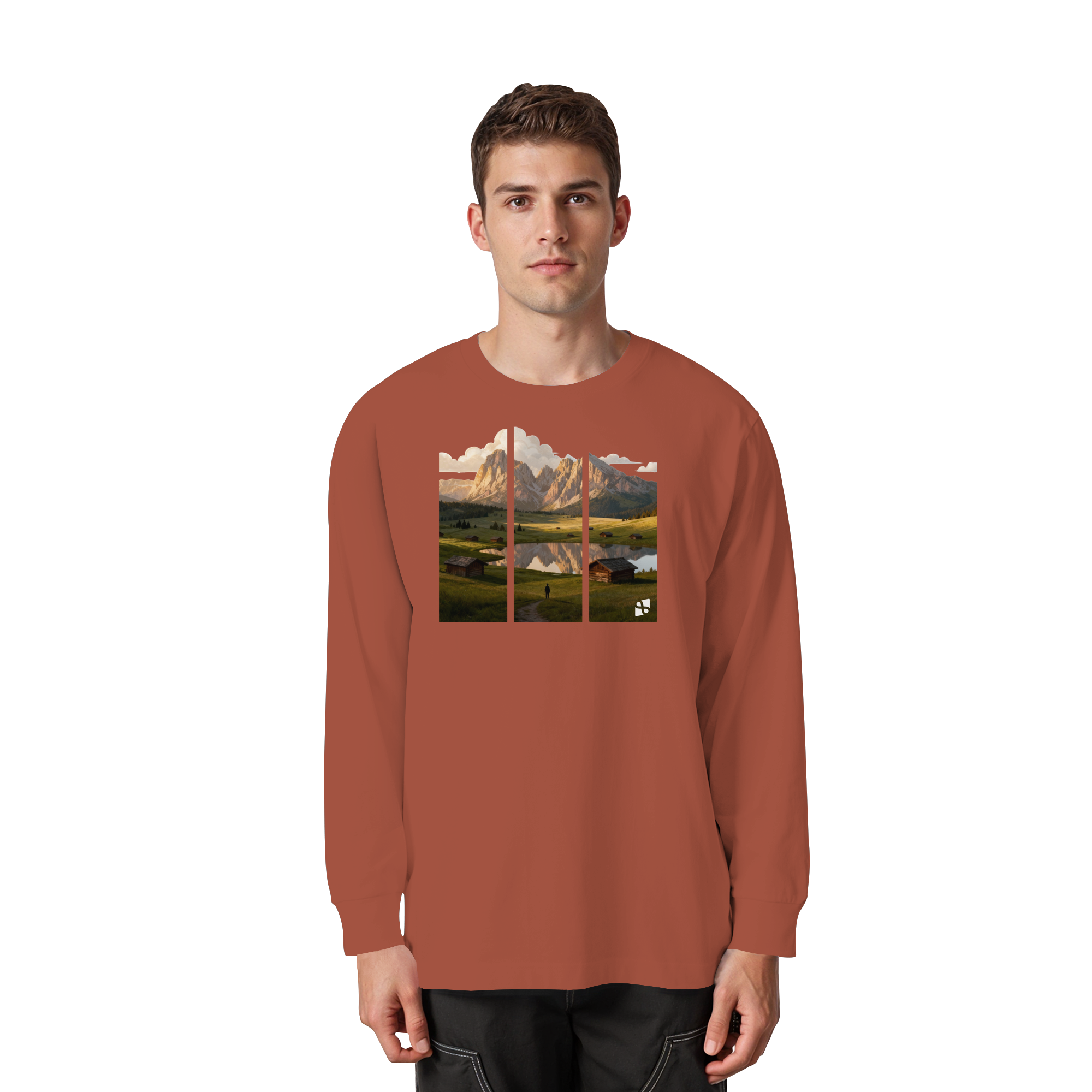Mountainview - Organic Heavy Oversized Longsleeve T-Shirt