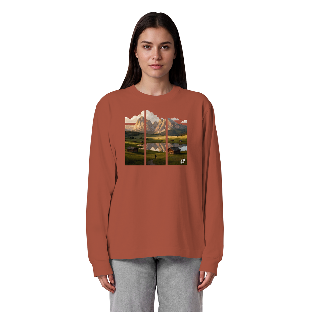 Mountainview - Organic Heavy Oversized Longsleeve T-Shirt