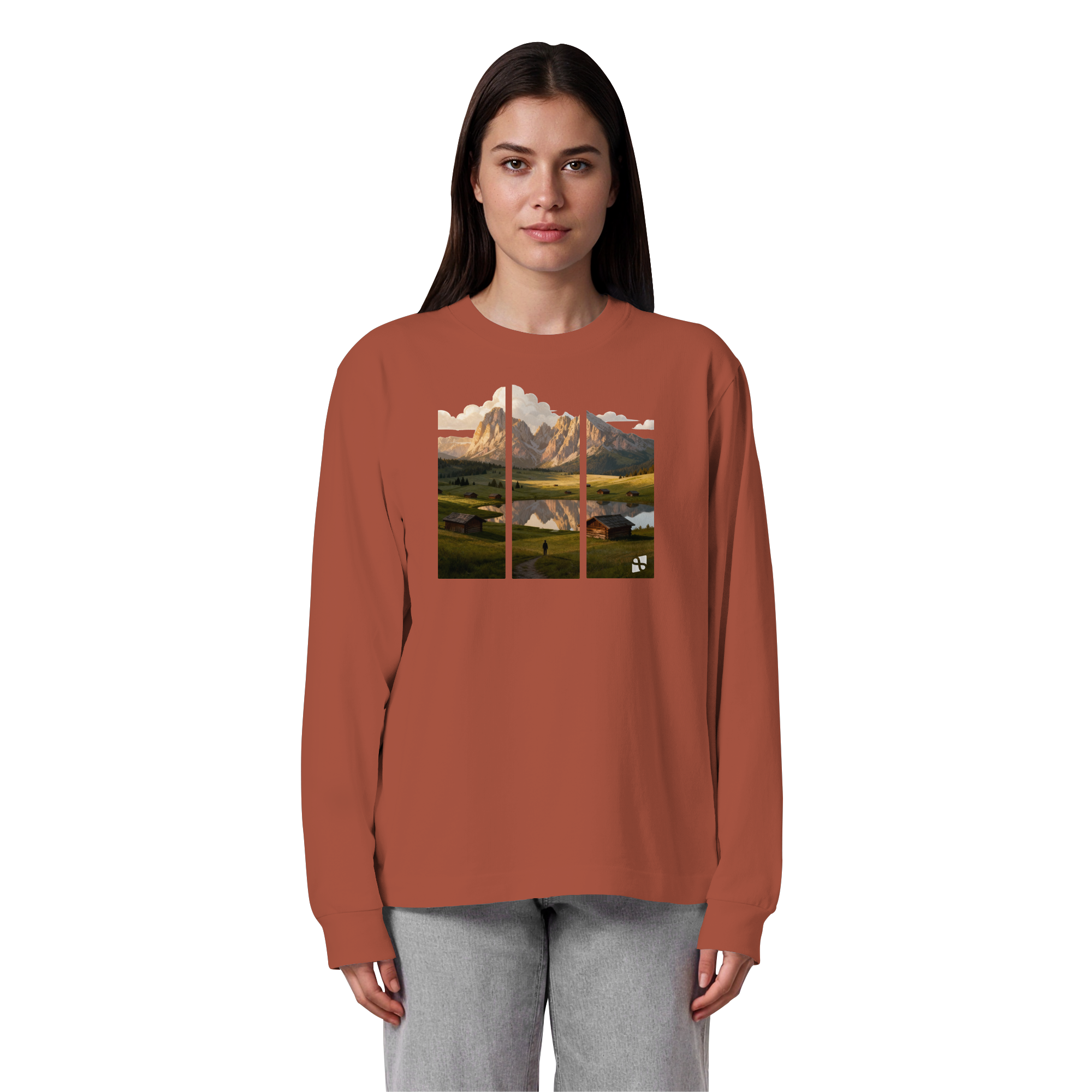 Mountainview - Organic Heavy Oversized Longsleeve T-Shirt