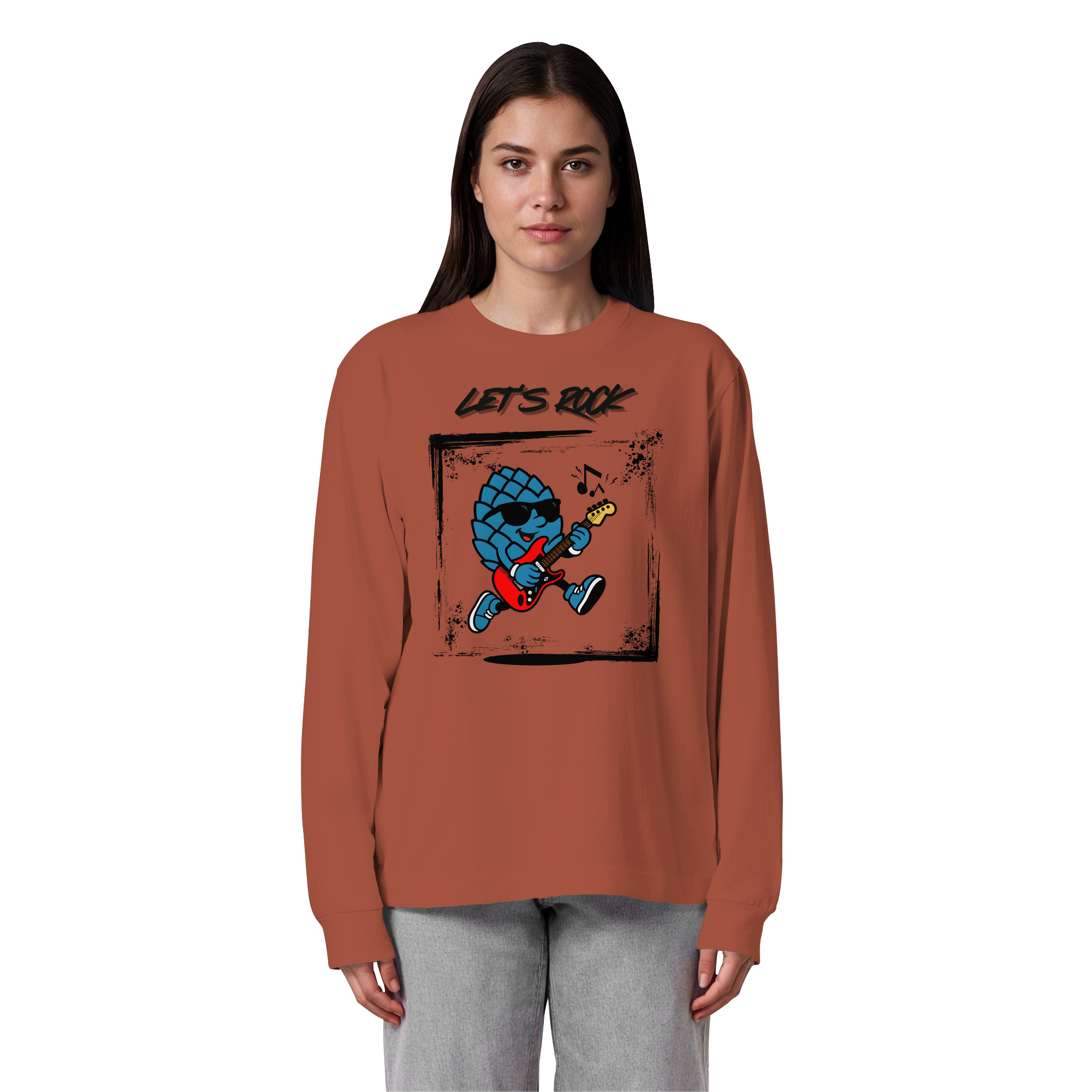 Lets Rock Zirbi - Organic Heavy Oversized Longsleeve T-Shirt