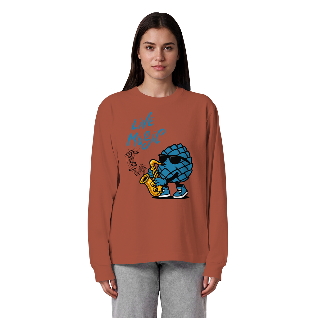 Jazz Zirbi - Organic Heavy Oversized Longsleeve T-Shirt