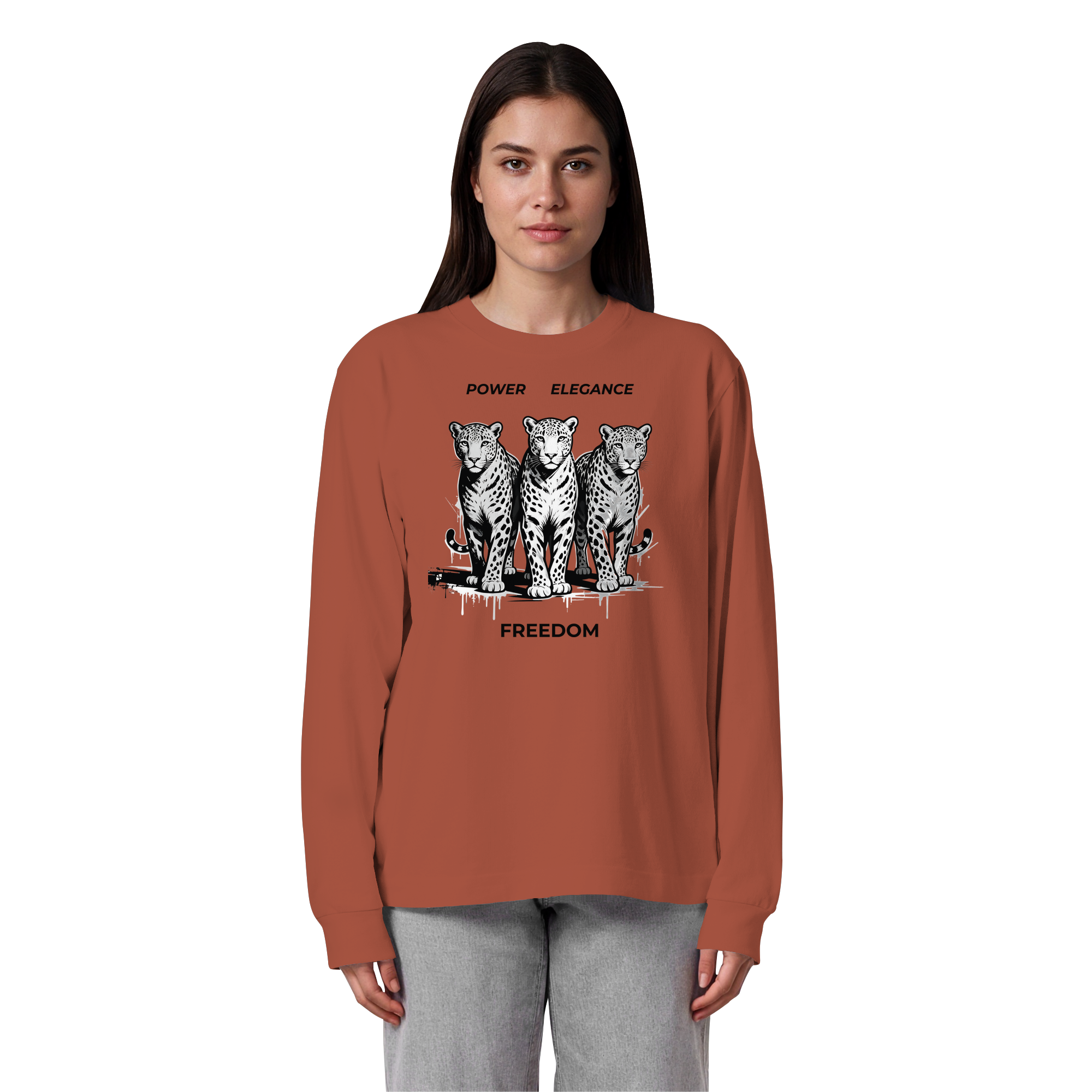 PER Leoparden - Organic Heavy Oversized Longsleeve T-Shirt
