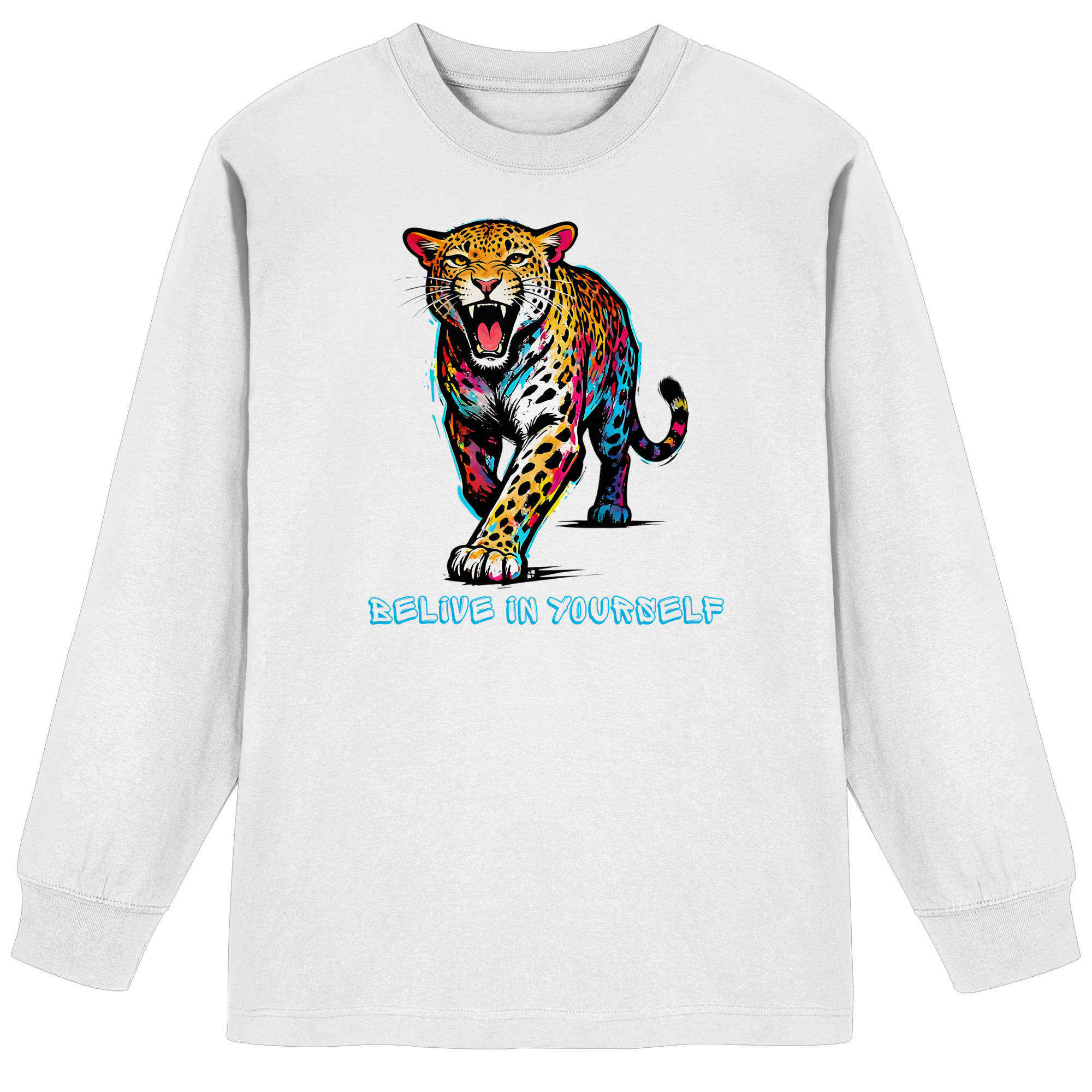 BIY Leopard - Organic Heavy Oversized Longsleeve T-Shirt