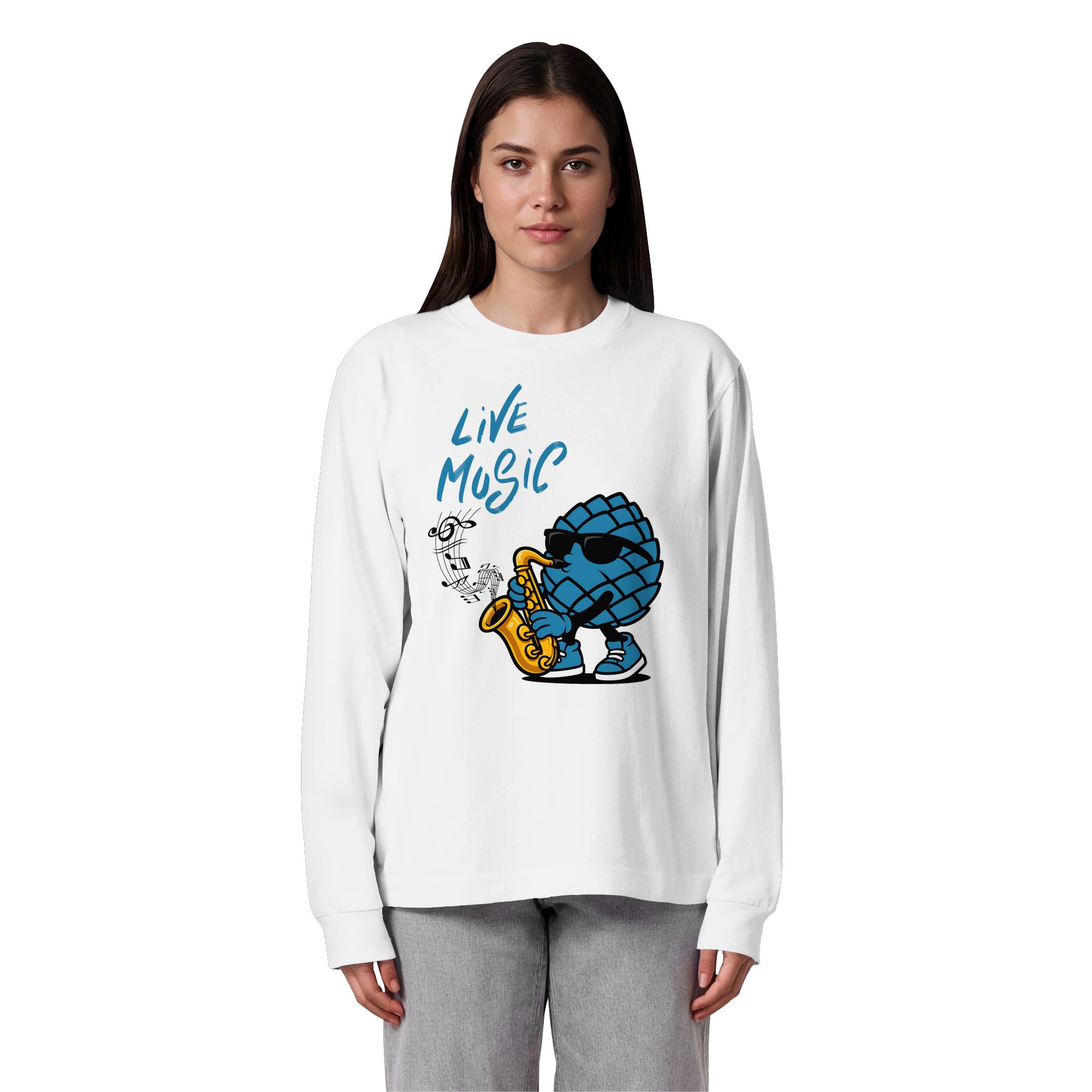 Jazz Zirbi - Organic Heavy Oversized Longsleeve T-Shirt