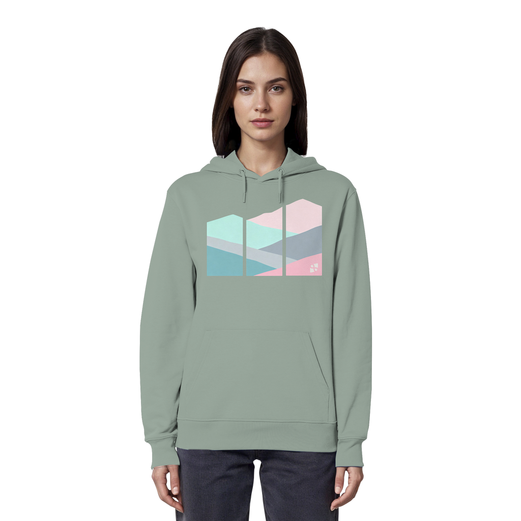 Pastell Mountain - Organic Hoodie