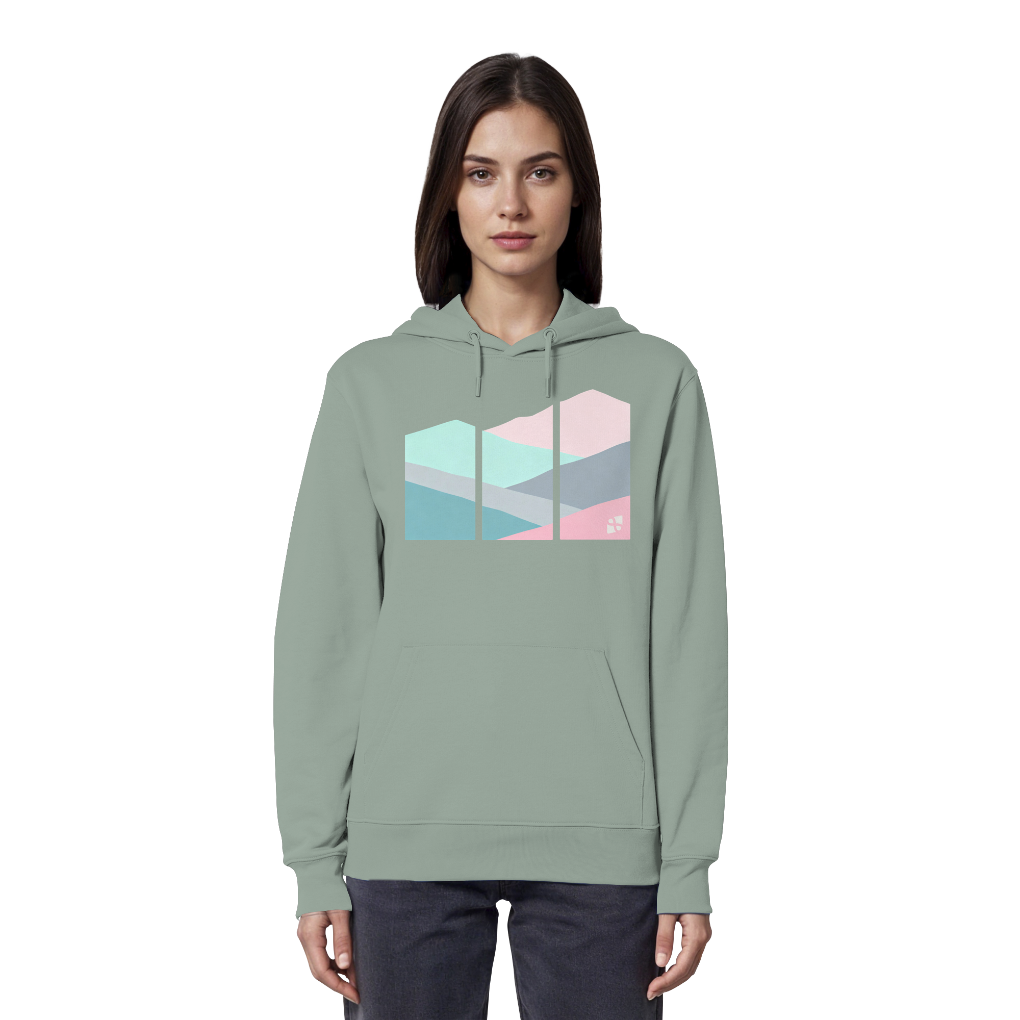 Pastell Mountain - Organic Hoodie