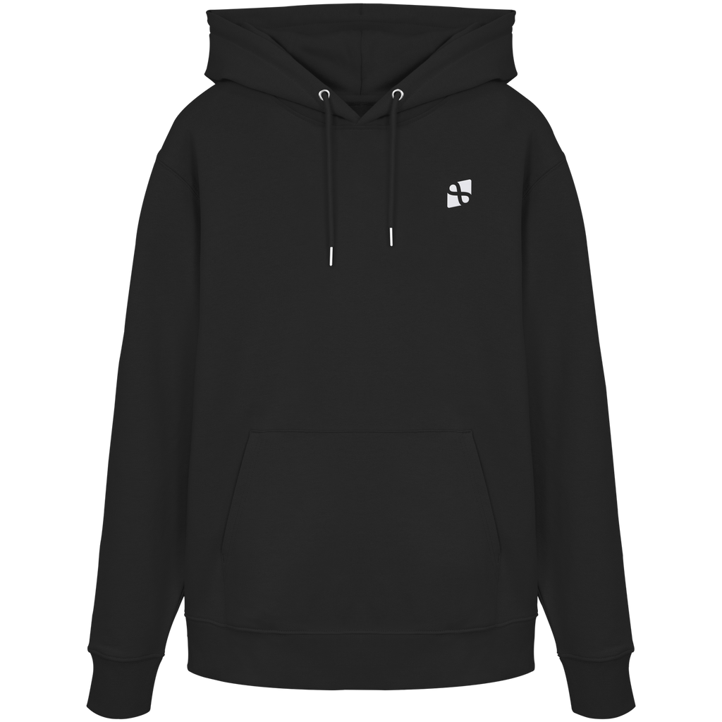 Tannenhäher mit Zirbelnuss + Emblem Stick - Organic Hoodie