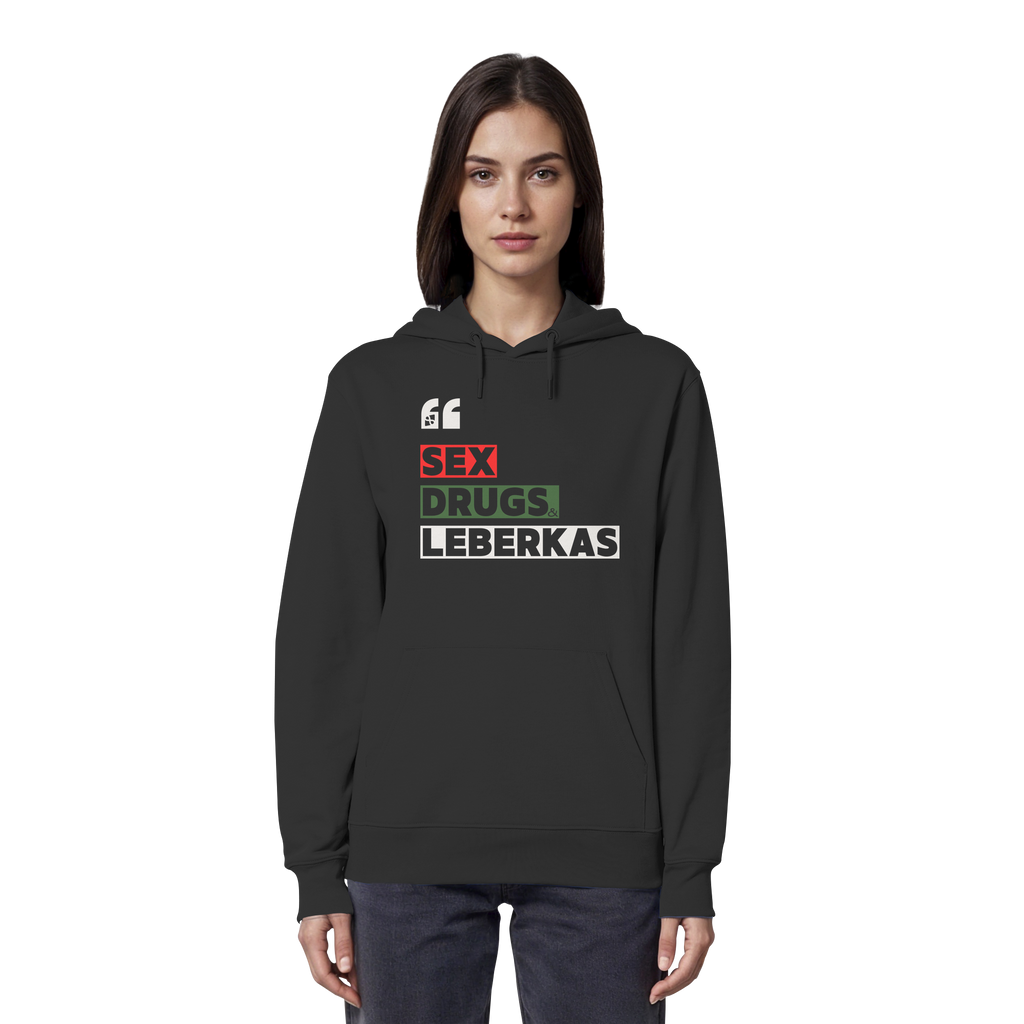 SDL- "SEX DRUGS & LEBERKAS" - Organic Hoodie