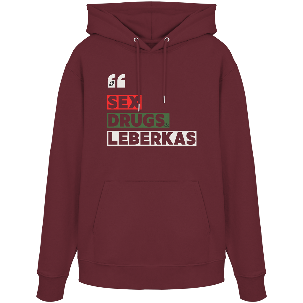SDL- "SEX DRUGS & LEBERKAS" - Organic Hoodie