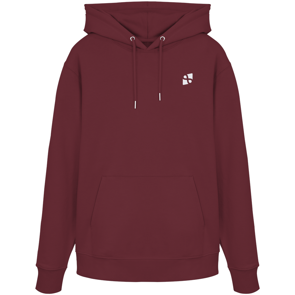 Tannenhäher mit Zirbelnuss + Emblem Stick - Organic Hoodie