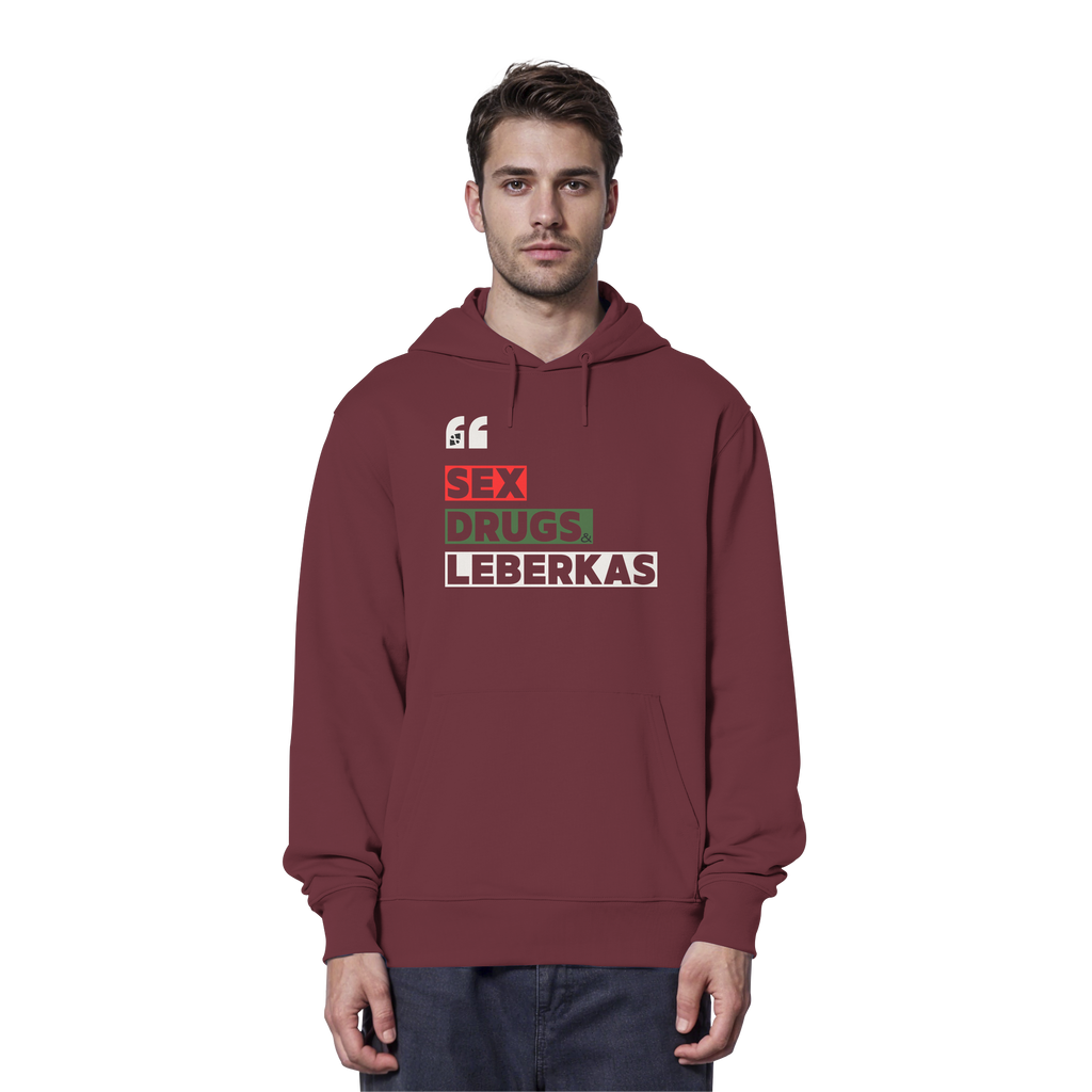 SDL- "SEX DRUGS & LEBERKAS" - Organic Hoodie