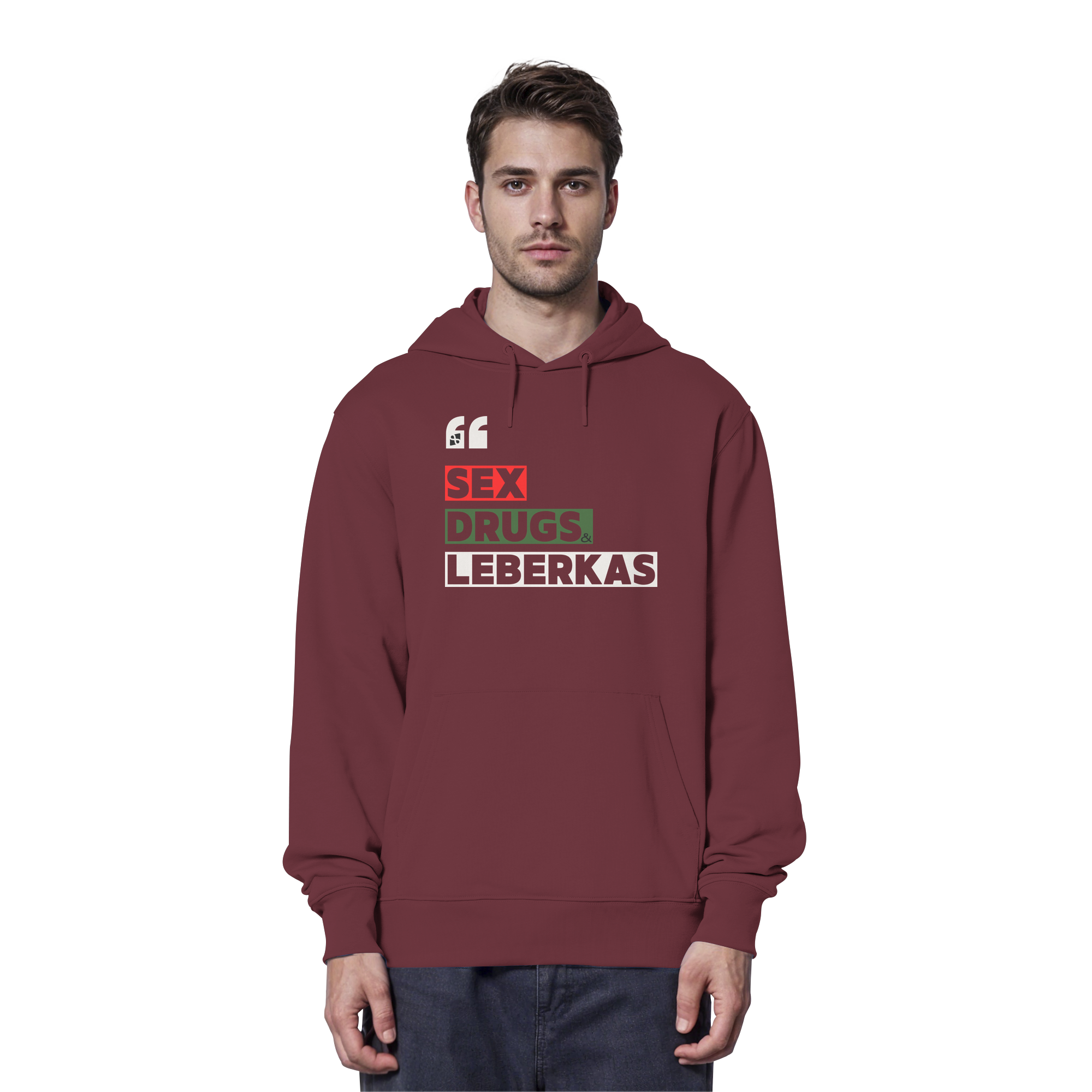 SDL- "SEX DRUGS & LEBERKAS" - Organic Hoodie