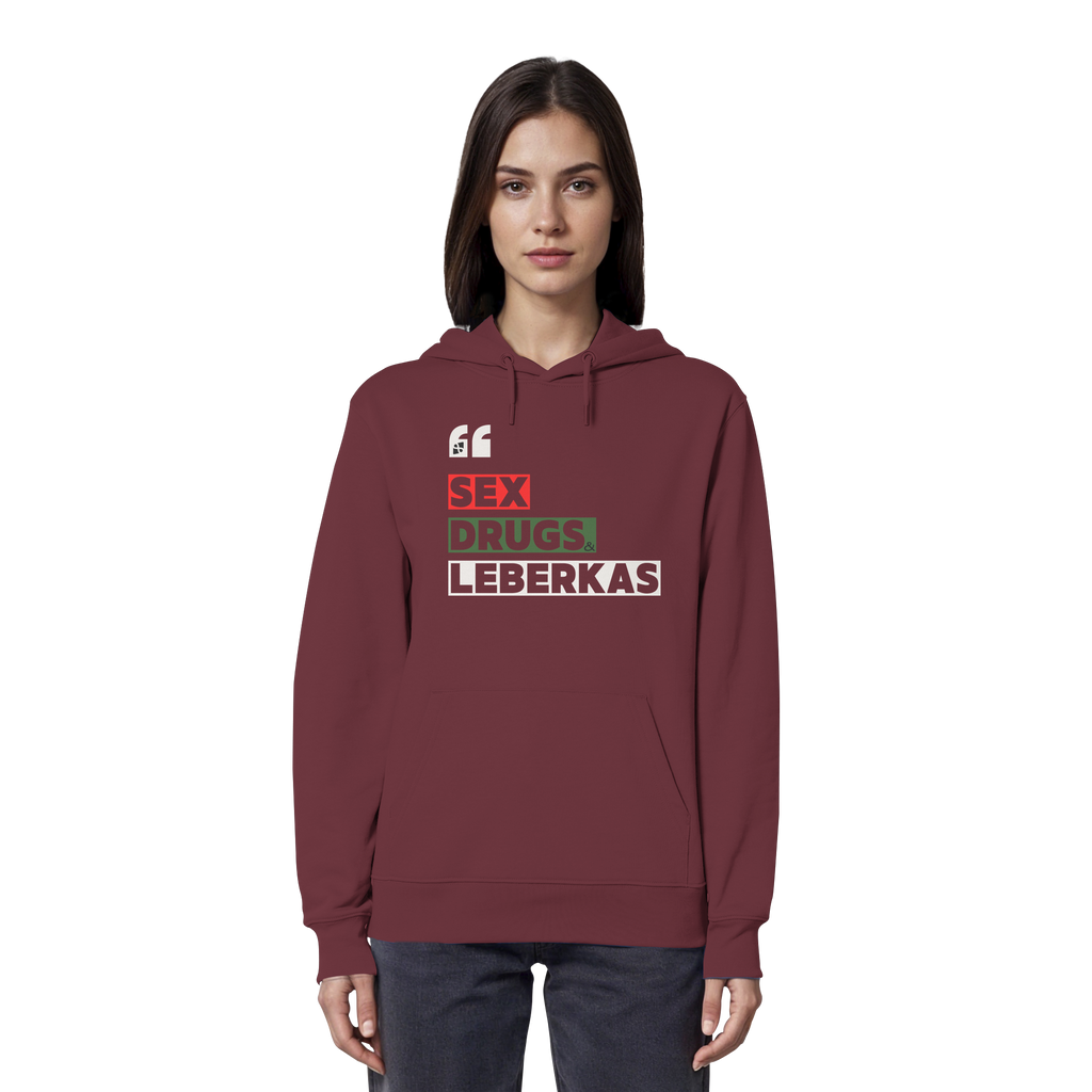 SDL- "SEX DRUGS & LEBERKAS" - Organic Hoodie