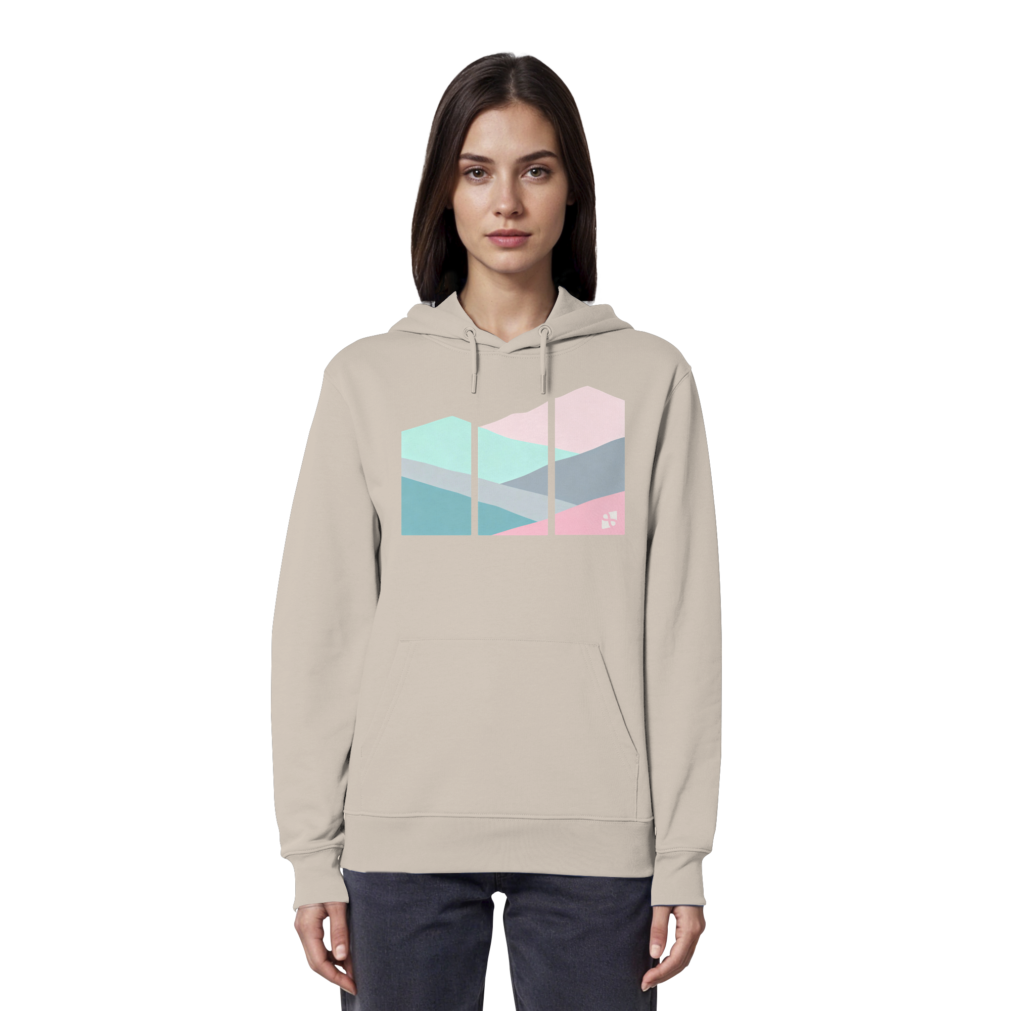 Pastell Mountain - Organic Hoodie