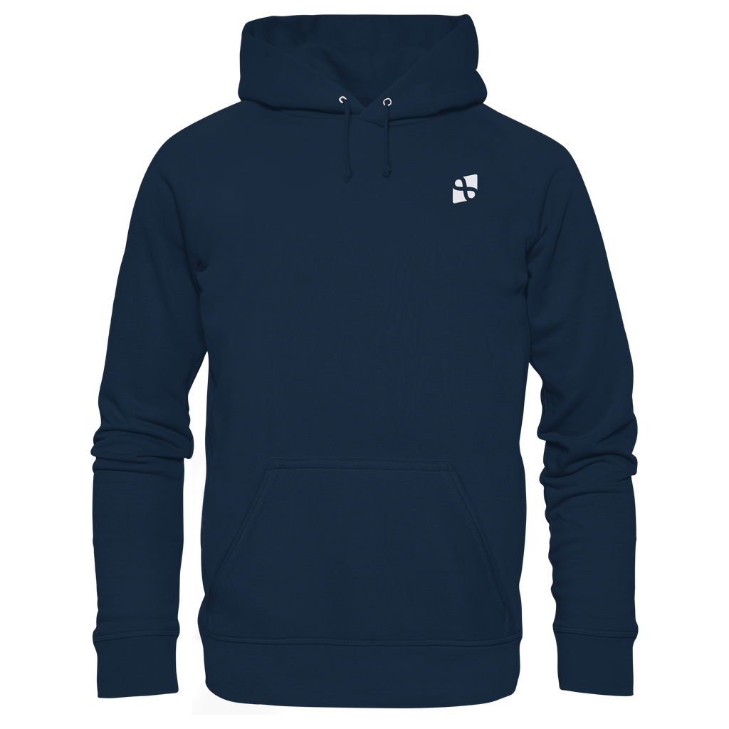 Tannenhäher mit Zirbelnuss + Emblem Stick - Organic Hoodie