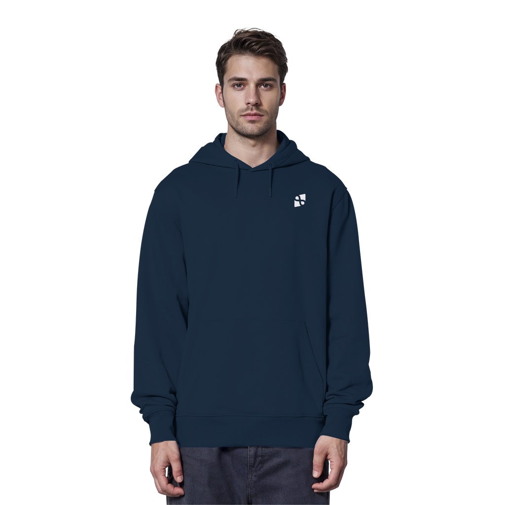 Tannenhäher mit Zirbelnuss + Emblem Stick - Organic Hoodie