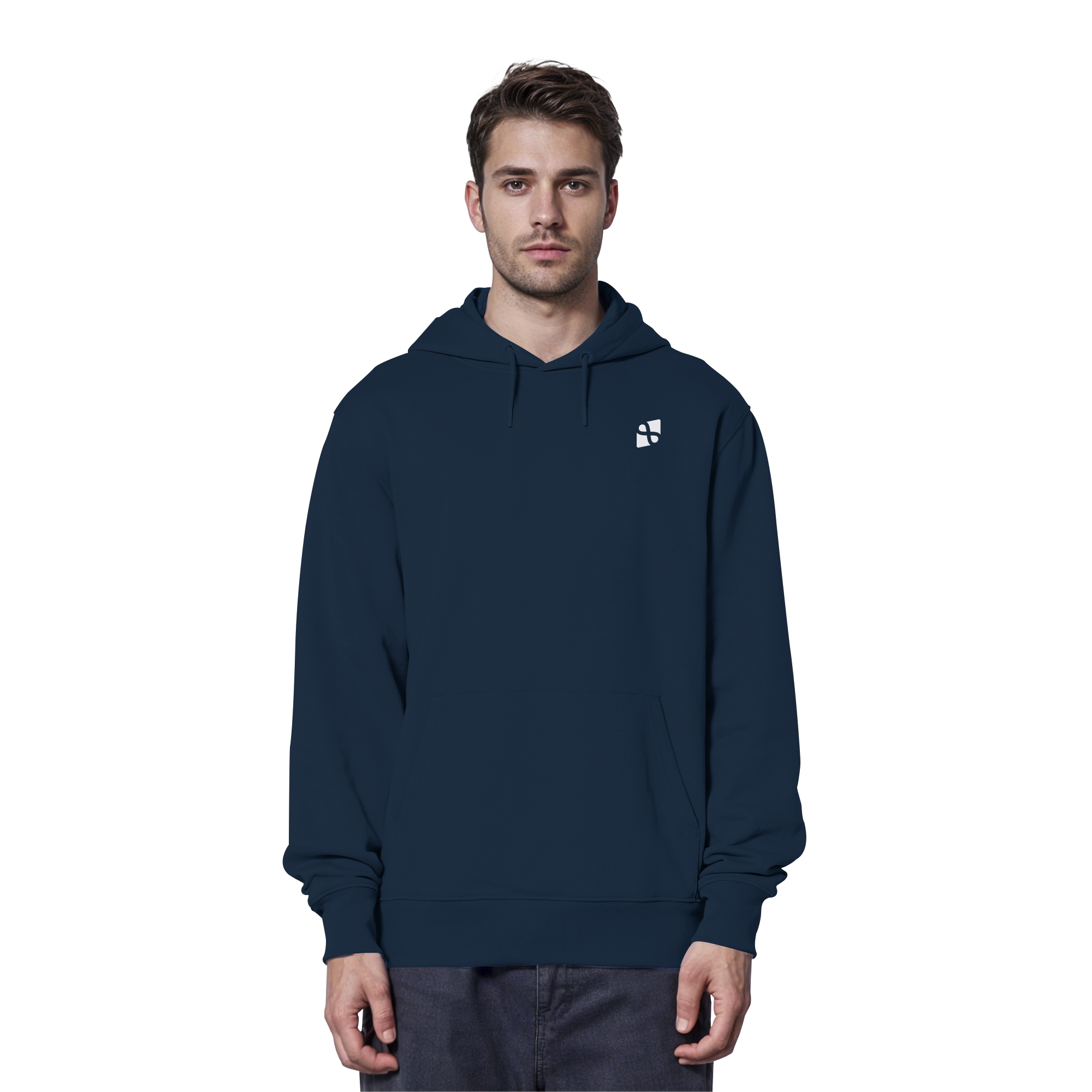 Tannenhäher mit Zirbelnuss + Emblem Stick - Organic Hoodie