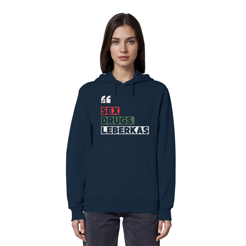 SDL- "SEX DRUGS & LEBERKAS" - Organic Hoodie