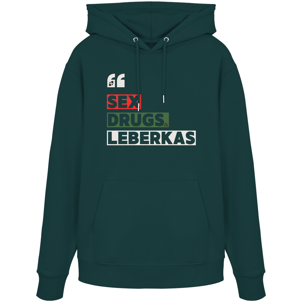 SDL- "SEX DRUGS & LEBERKAS" - Organic Hoodie