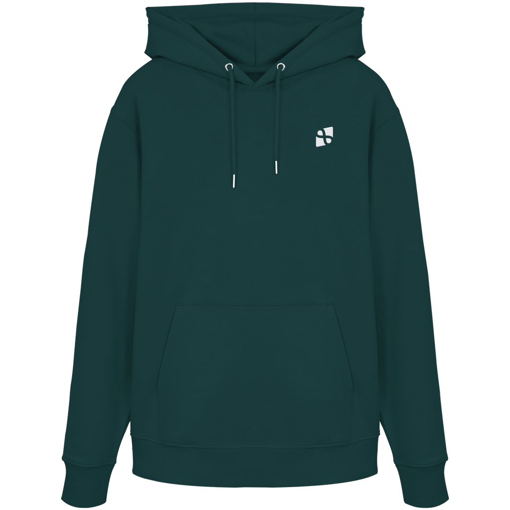 Tannenhäher mit Zirbelnuss + Emblem Stick - Organic Hoodie
