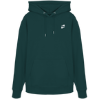 Tannenhäher mit Zirbelnuss + Emblem Stick - Organic Hoodie