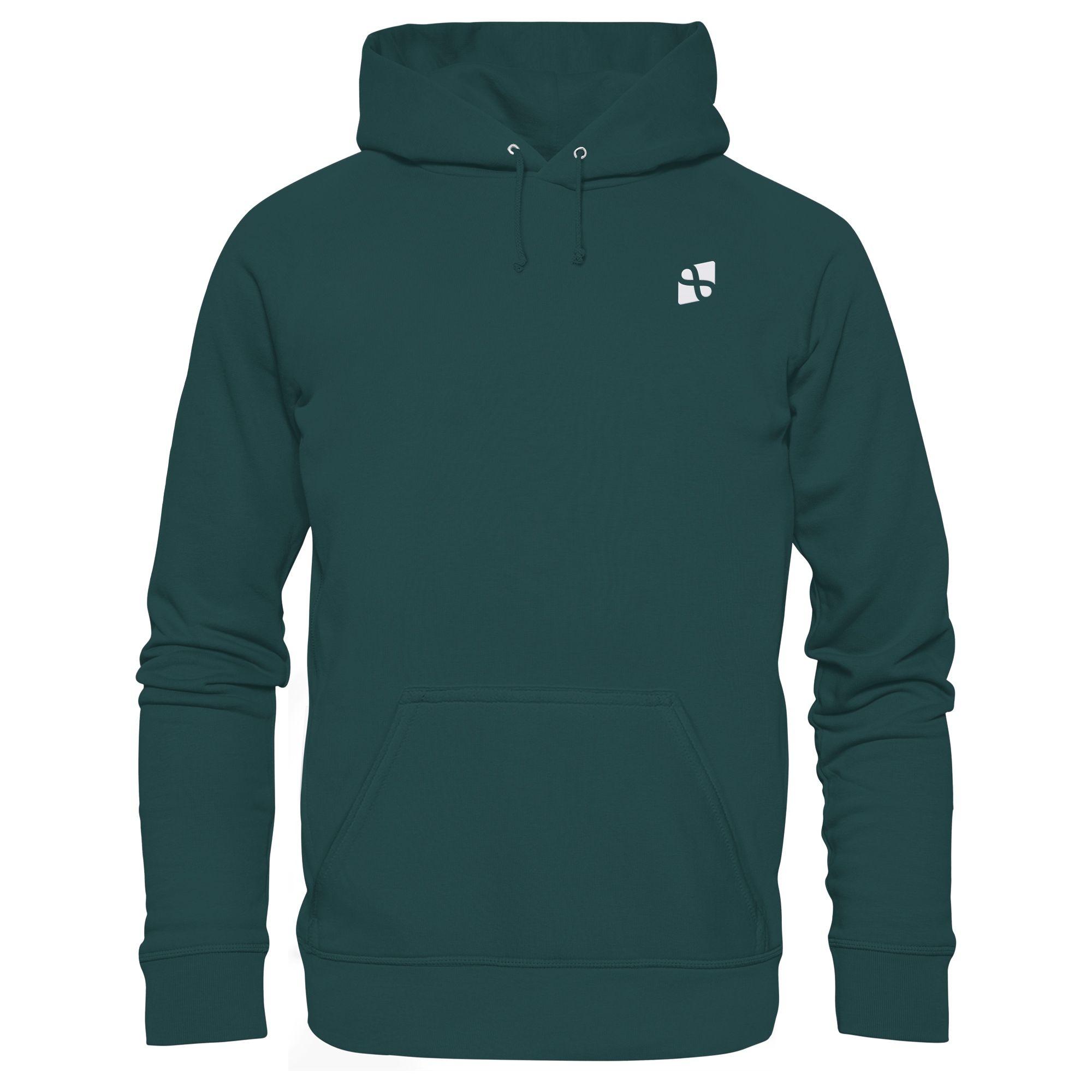 Tannenhäher mit Zirbelnuss + Emblem Stick - Organic Hoodie