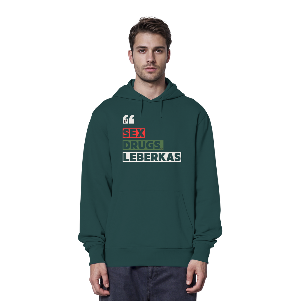SDL- "SEX DRUGS & LEBERKAS" - Organic Hoodie
