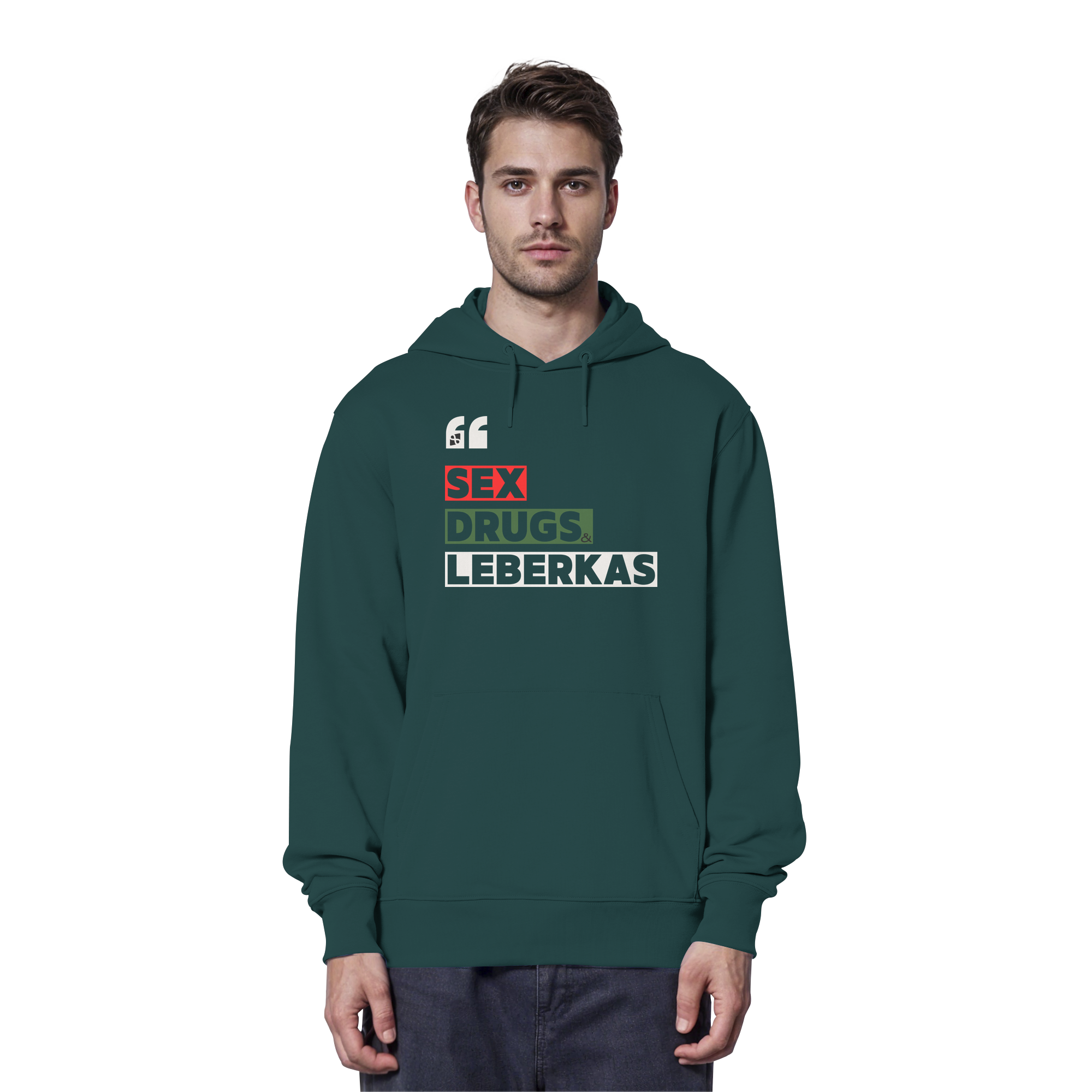 SDL- "SEX DRUGS & LEBERKAS" - Organic Hoodie