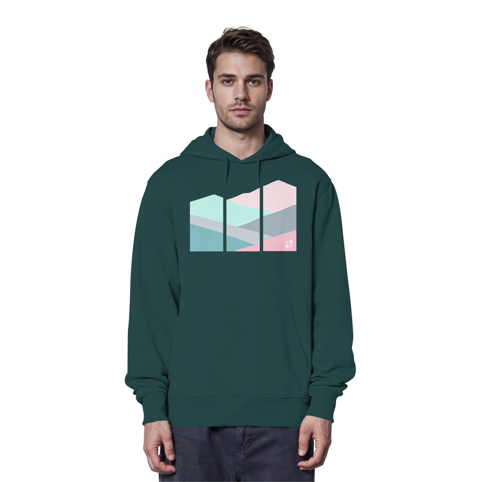 Pastell Mountain - Organic Hoodie