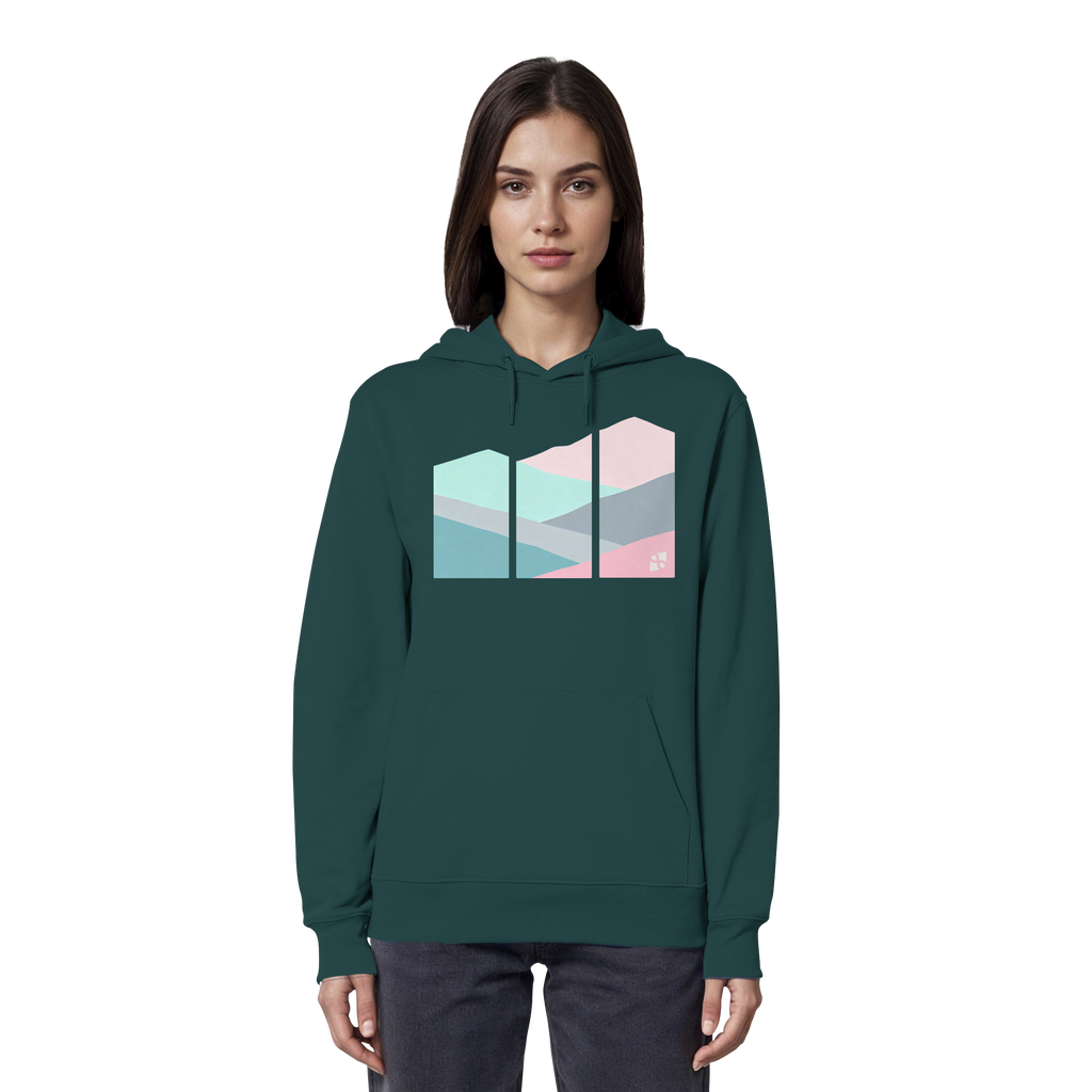 Pastell Mountain - Organic Hoodie